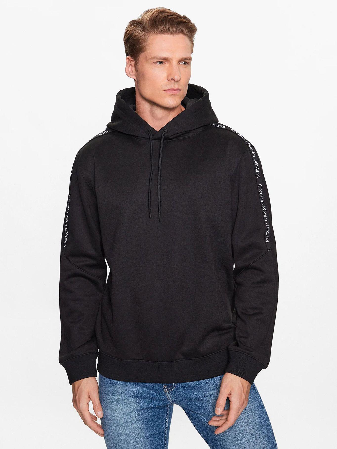 Polerón con Gorro Tape Negro Calvin Klein-0