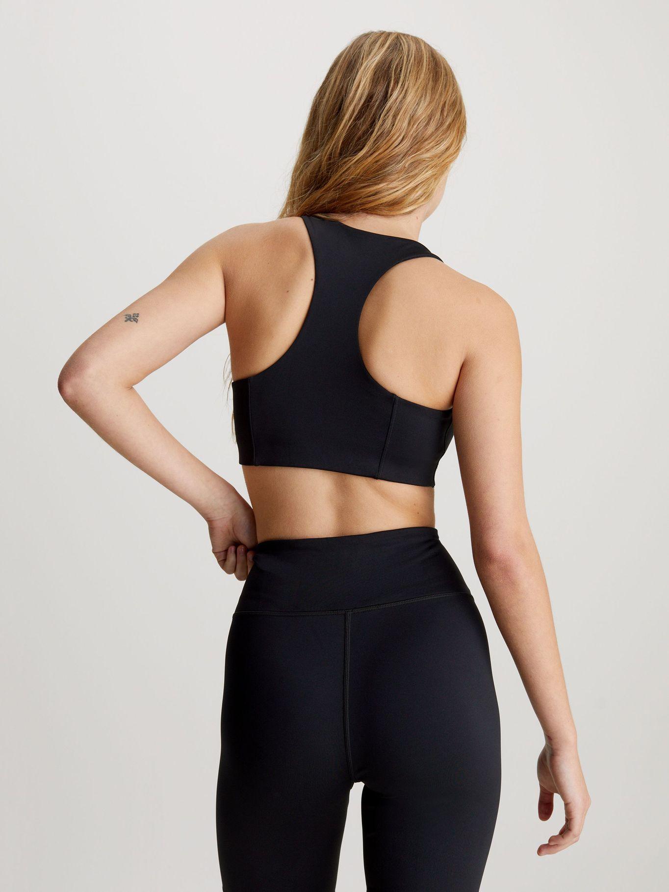Bralette Deportivo Mediano Impacto Negro Calvin Klein-2