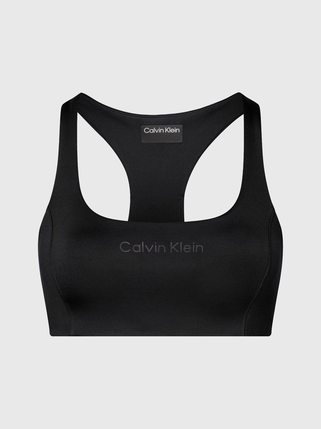 Bralette Deportivo Mediano Impacto Negro Calvin Klein-4