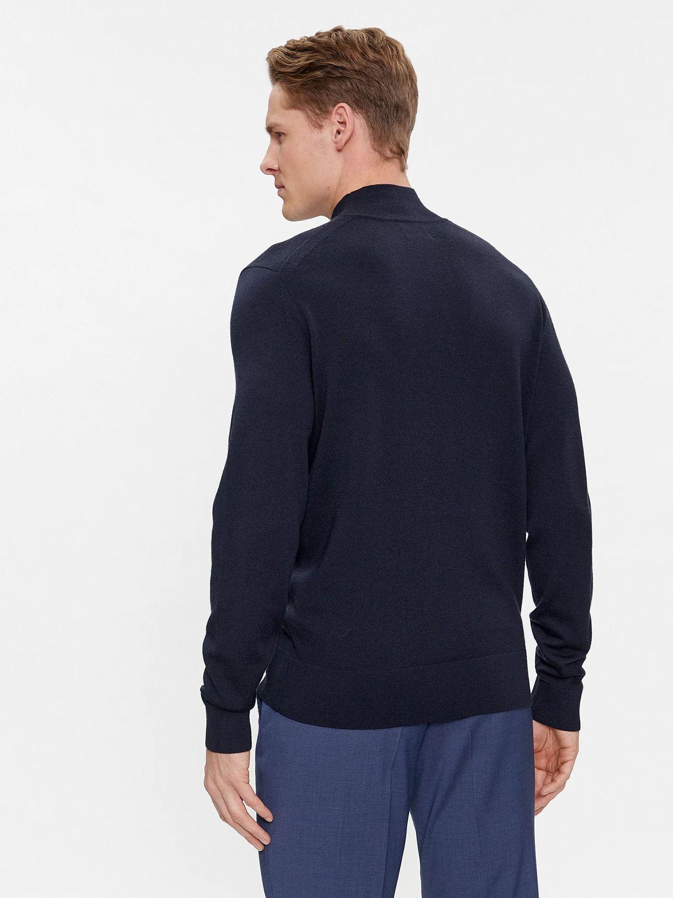 Sweater Cuello Alto Merino Mock Azul Calvin Klein-2