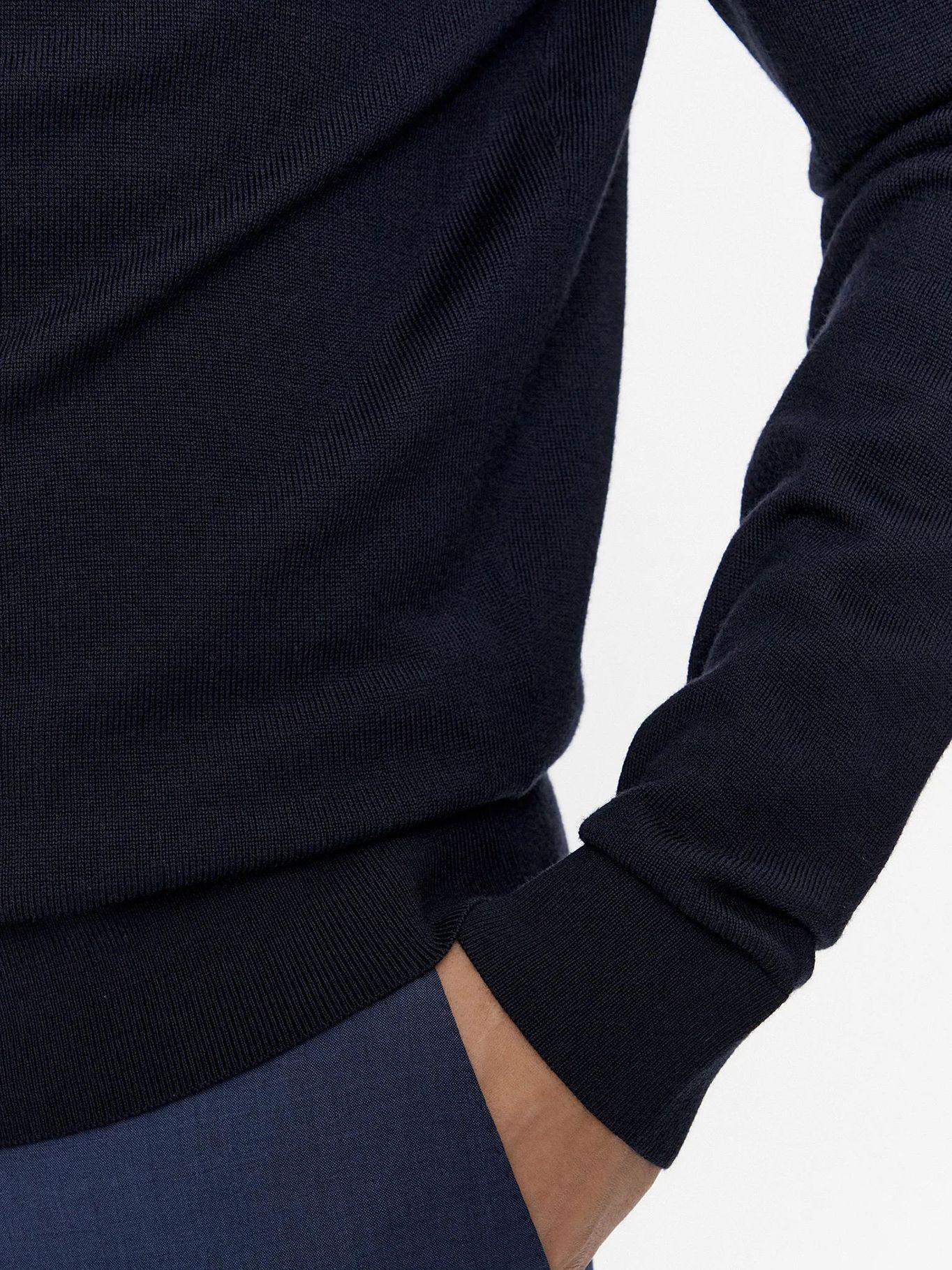 Sweater Cuello Alto Merino Mock Azul Calvin Klein-4