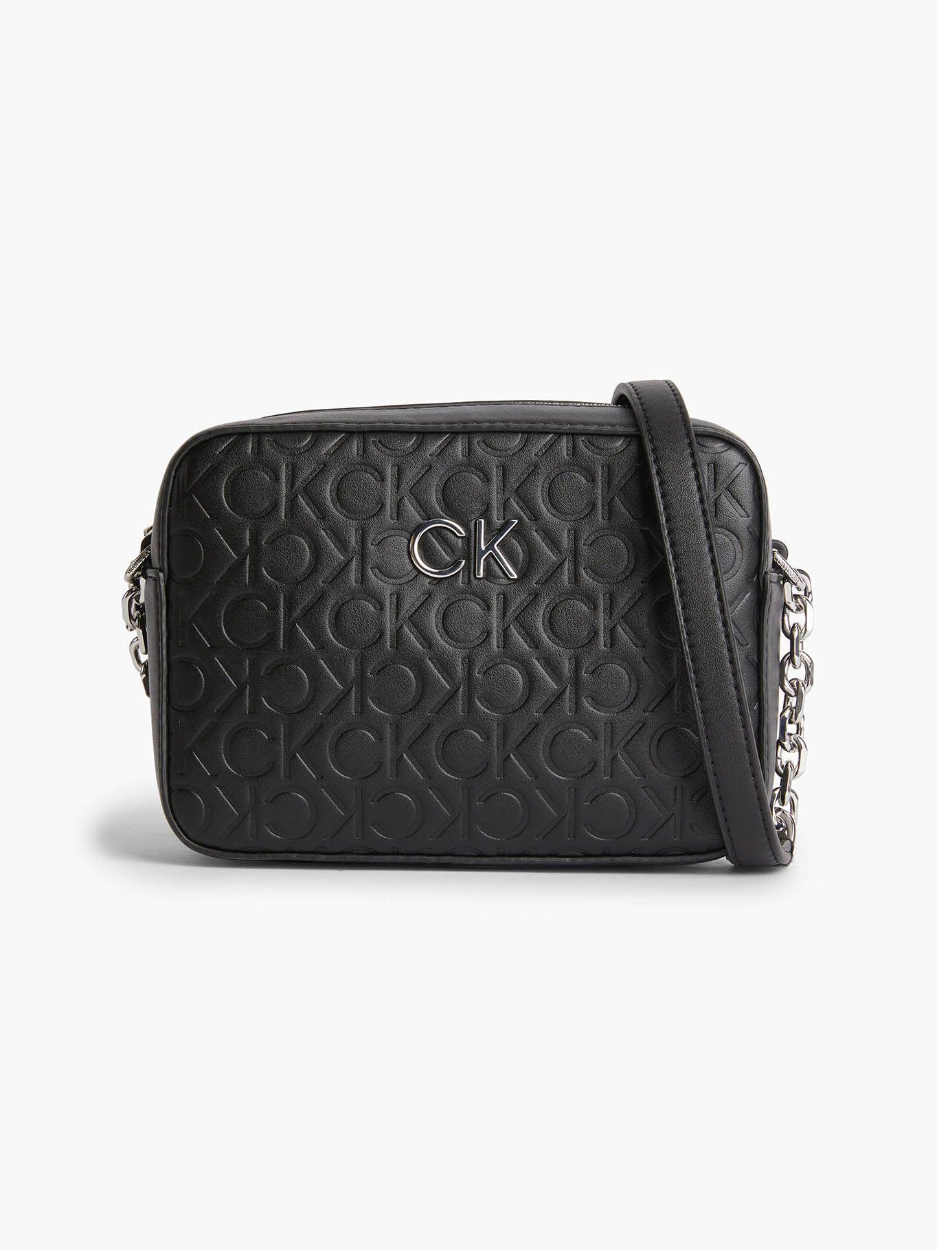 Bandolera reciclado con logo Negro Calvin Klein-0