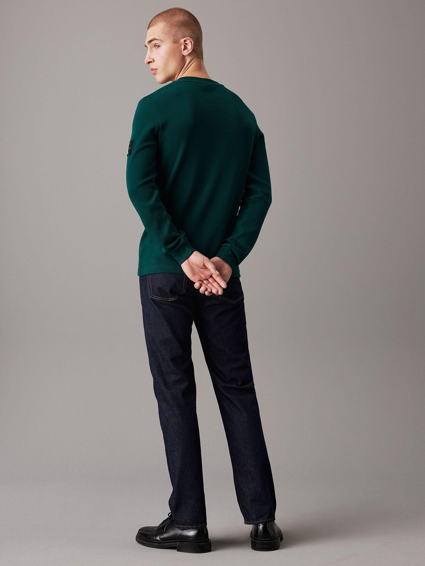 Polera LS Badge Waffle Verde Calvin Klein-2