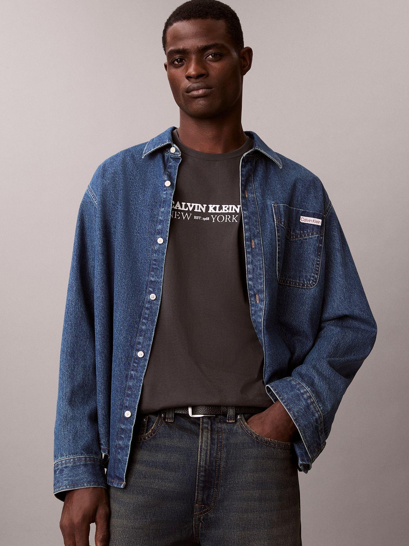Polera con Logo Estampado Gris Calvin Klein-3