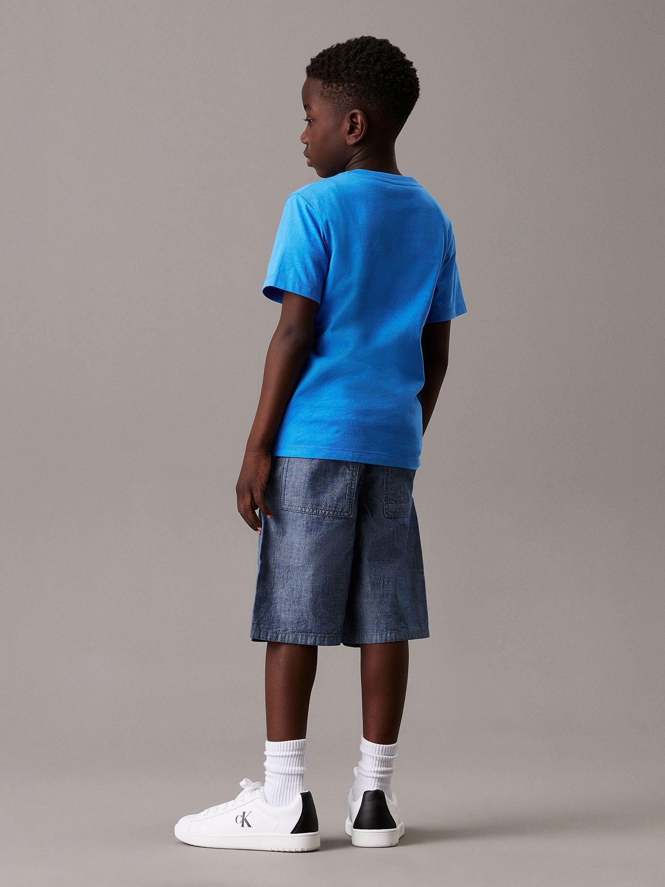 Short Niño Cambray Azul Calvin Klein-1