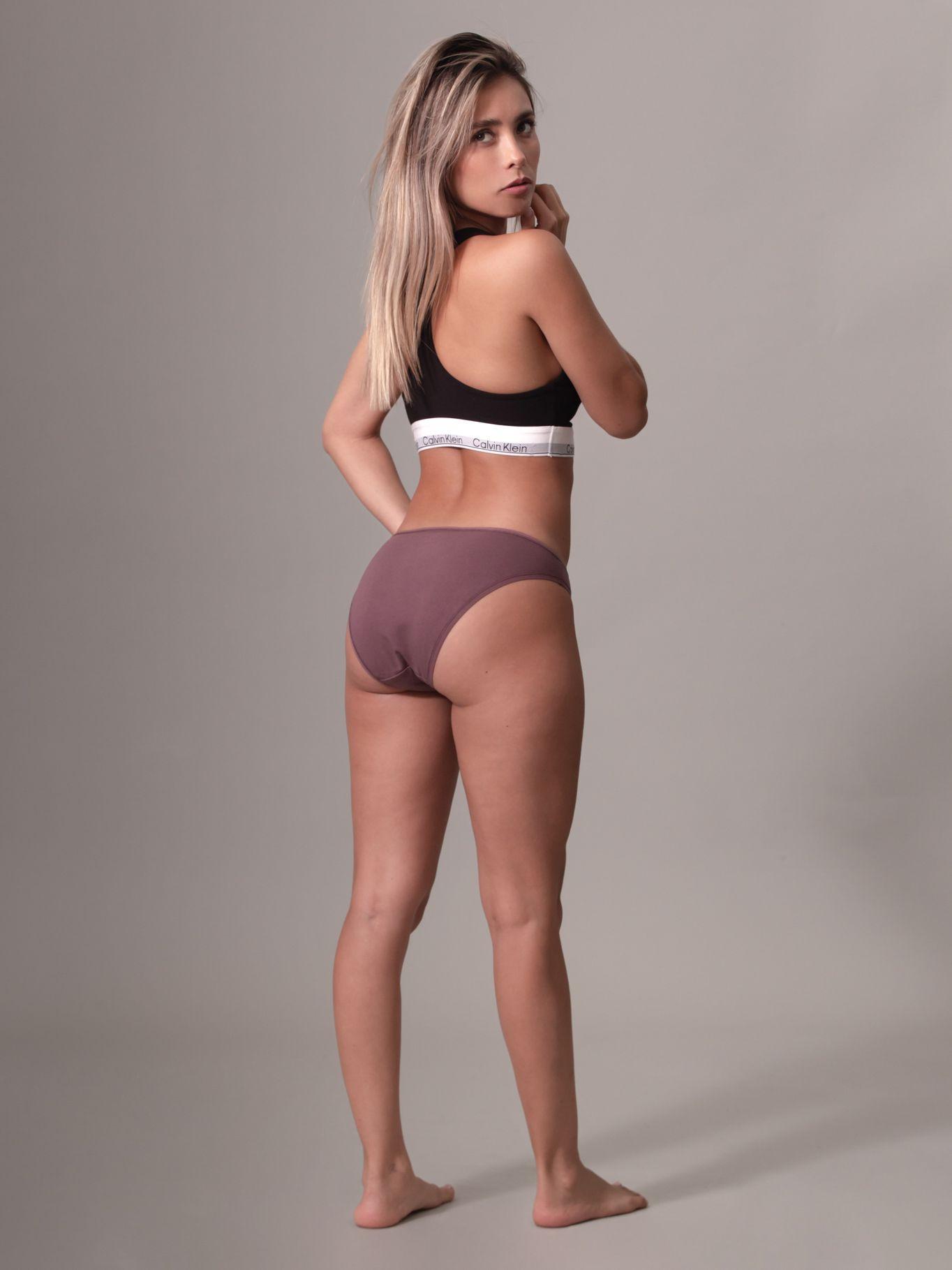 Calzón Bikini Ideal Tape-Cotton Café Calvin Klein-2