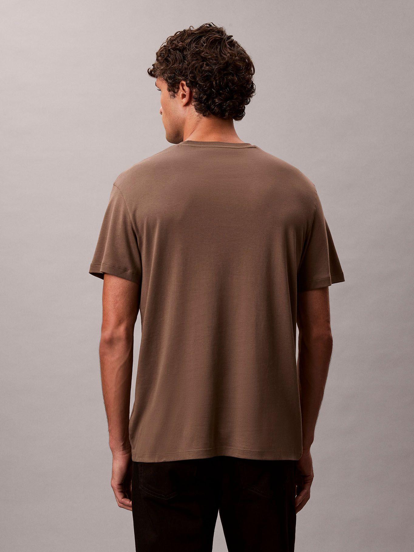 Polera Cuello Redondo Algodón Supima Café Calvin Klein-2