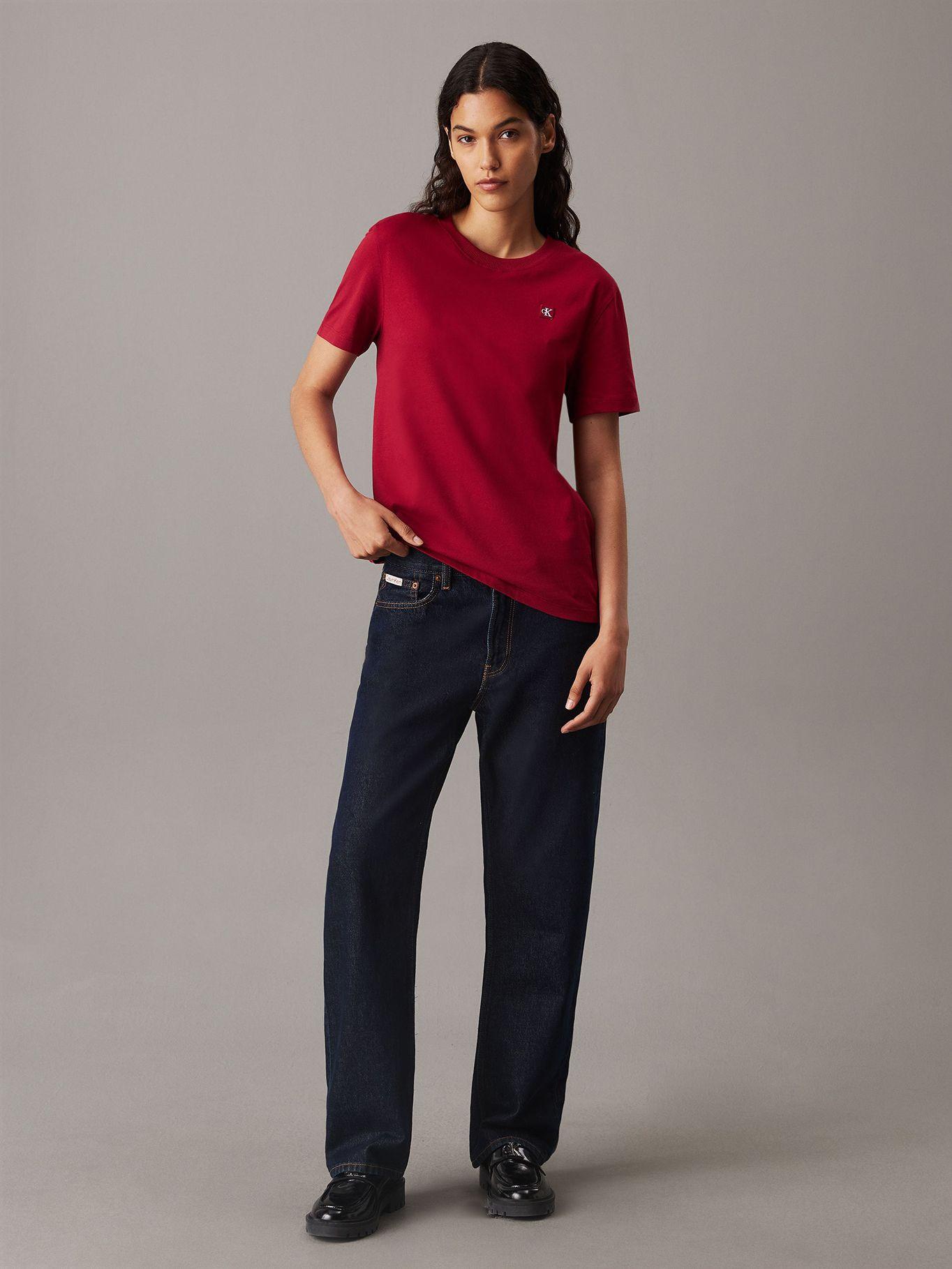 Polera Ck Embro Badge Regular Rojo Calvin Klein-1