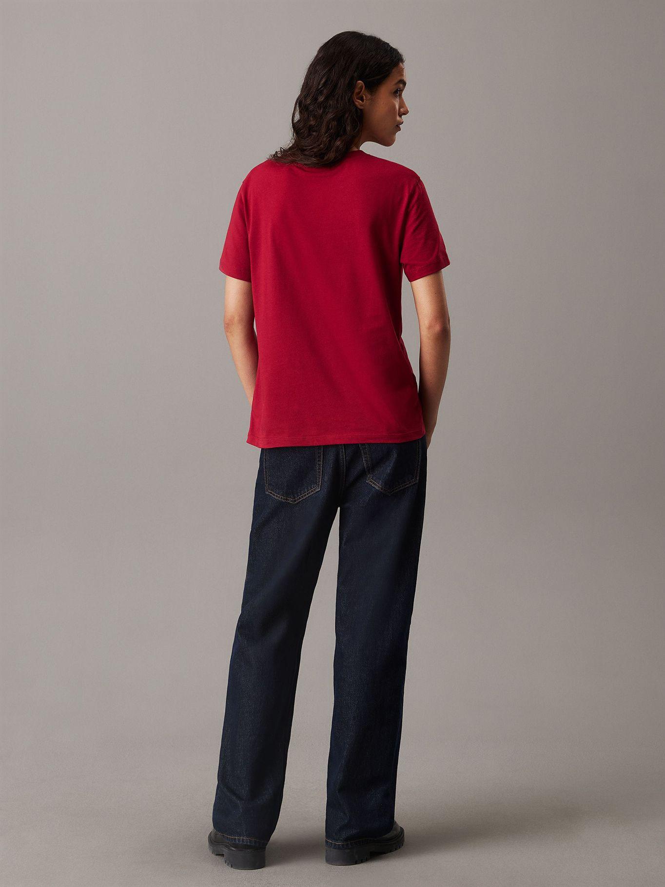 Polera Ck Embro Badge Regular Rojo Calvin Klein-2