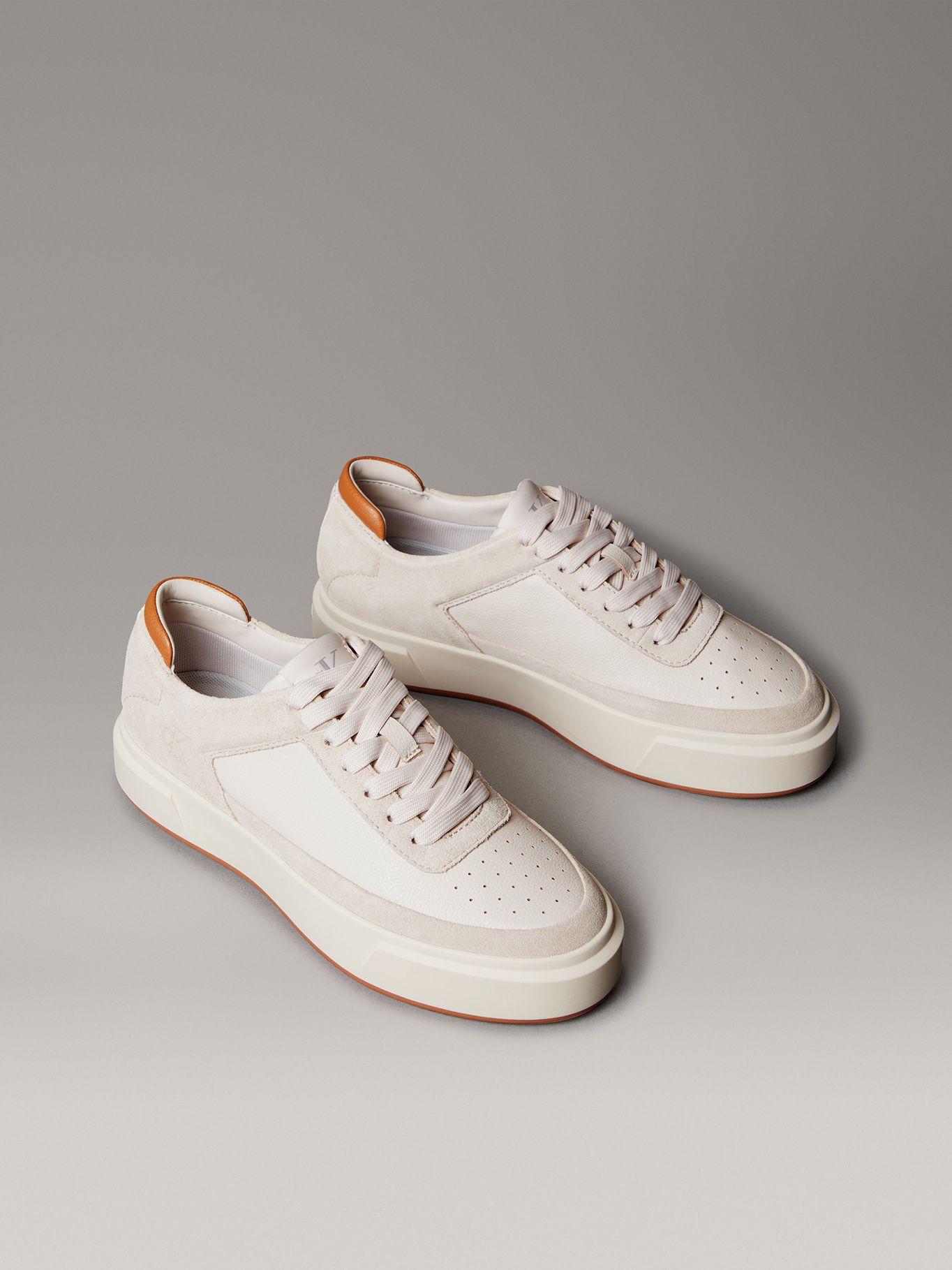 Zapatillas Basket de Cuero Beige Calvin Klein-0