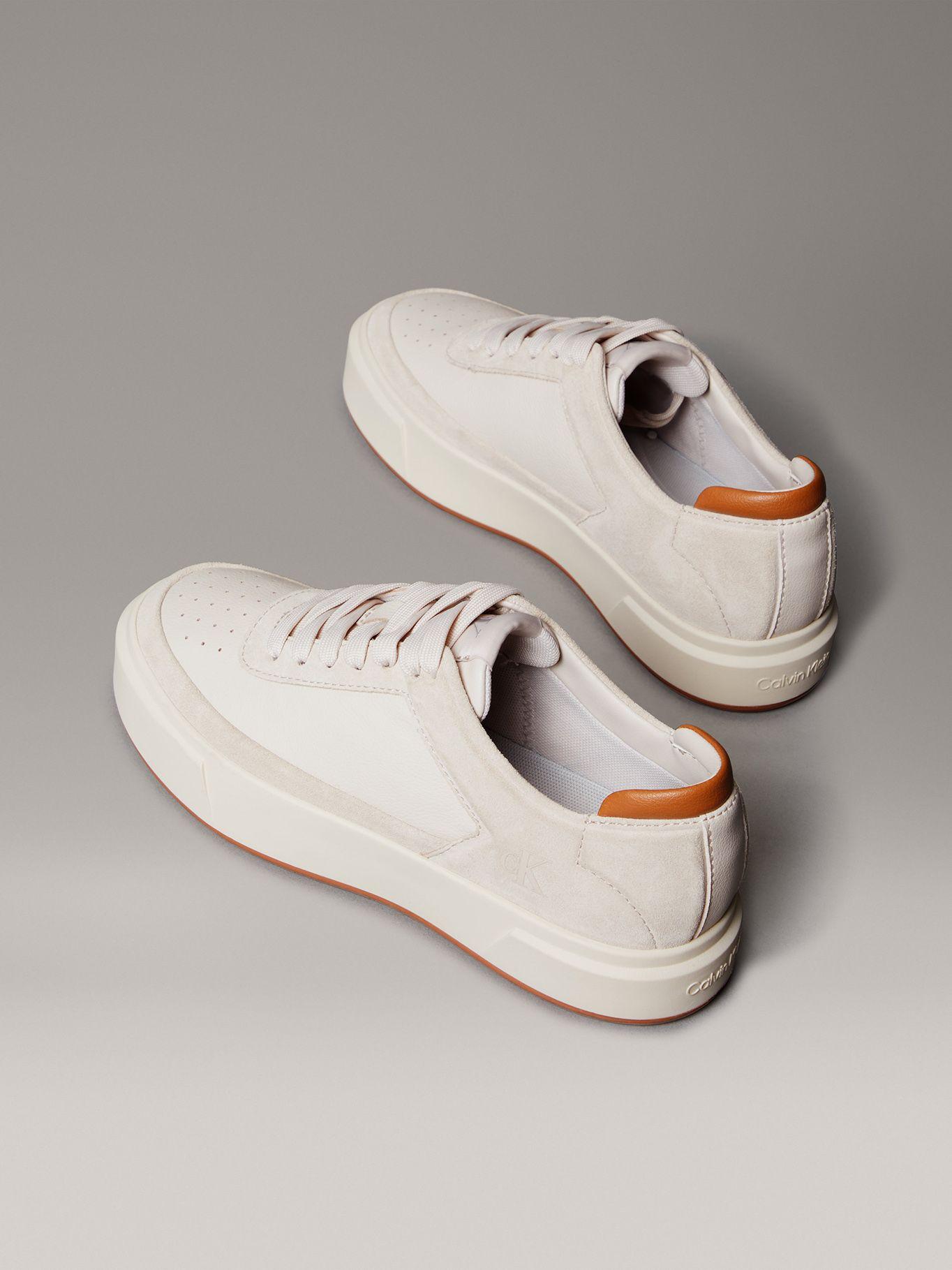 Zapatillas Basket de Cuero Beige Calvin Klein-1