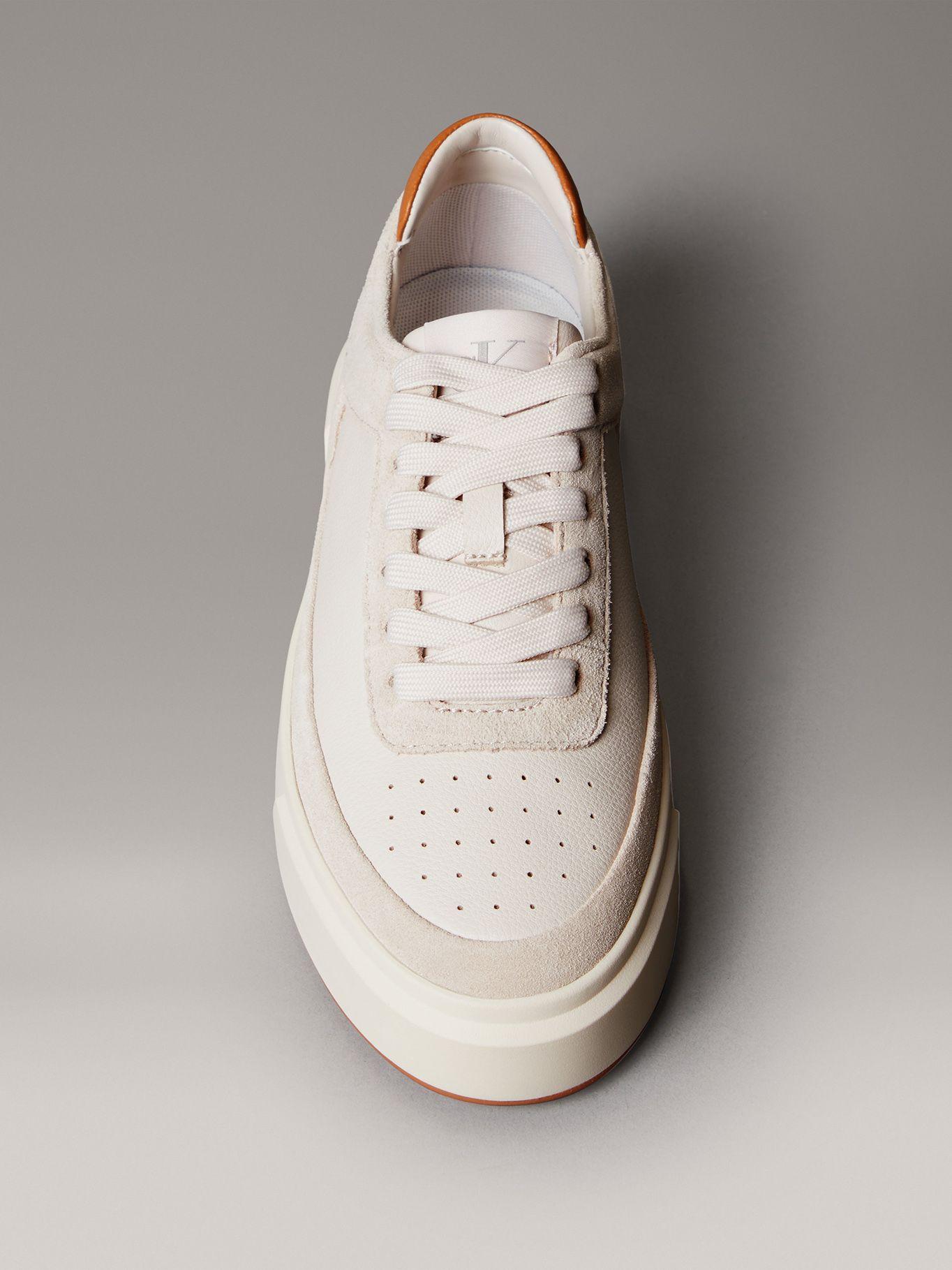 Zapatillas Basket de Cuero Beige Calvin Klein-2