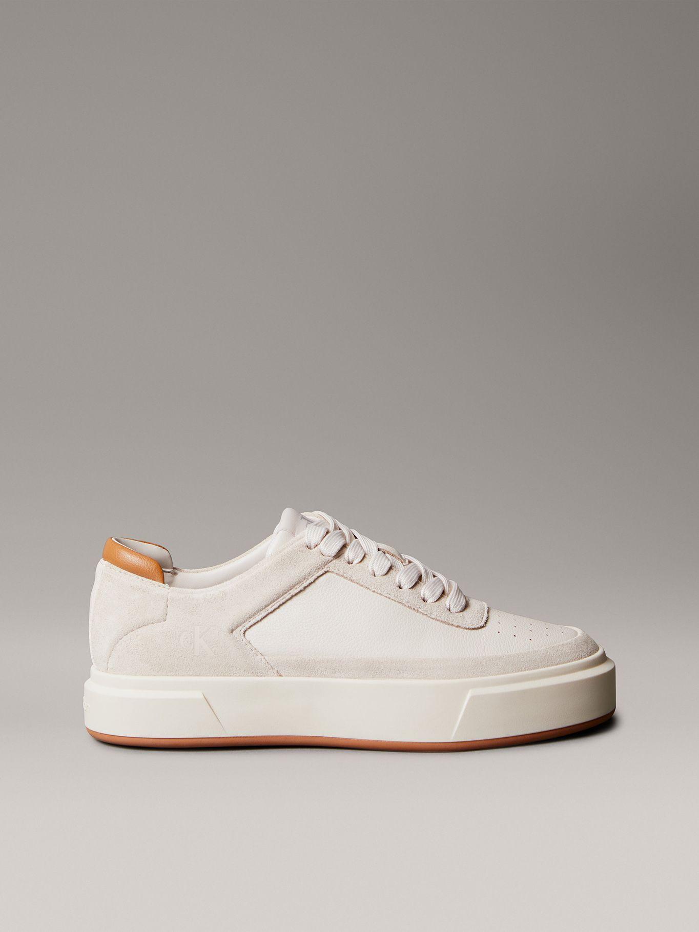 Zapatillas Basket de Cuero Beige Calvin Klein-4