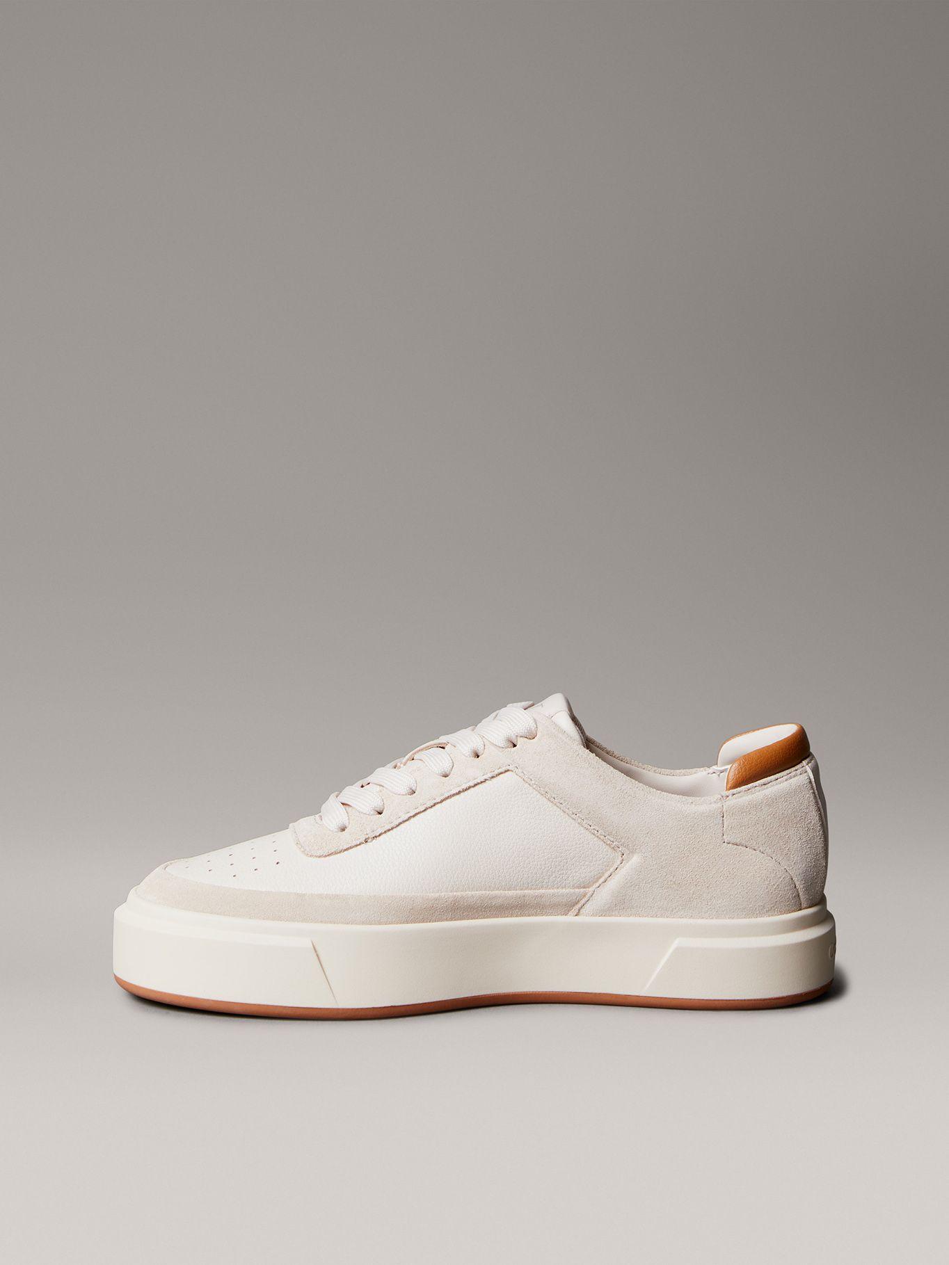Zapatillas Basket de Cuero Beige Calvin Klein-5