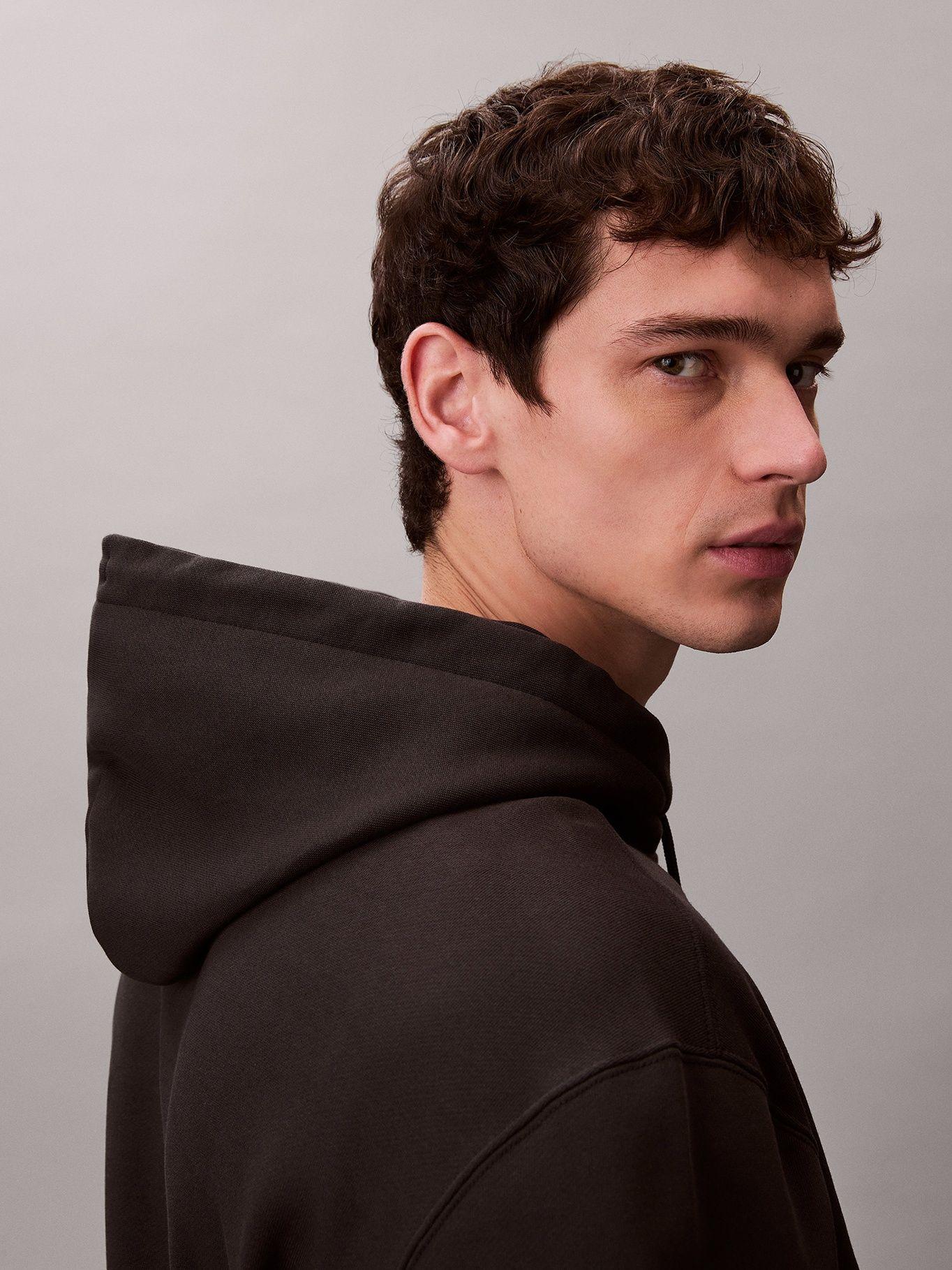 Polerón De Gorro y Estampado Gráfico Negro Calvin Klein-4