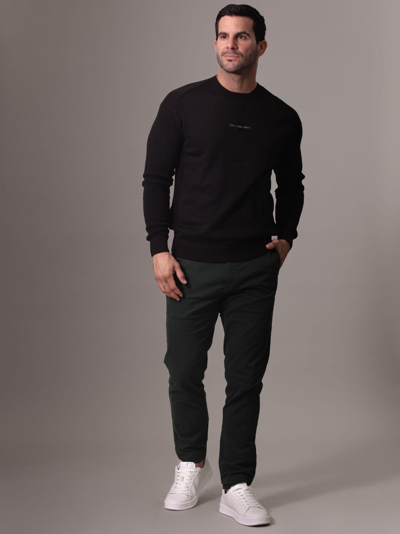 Sweater Monologo Sweater Negro Calvin Klein-1