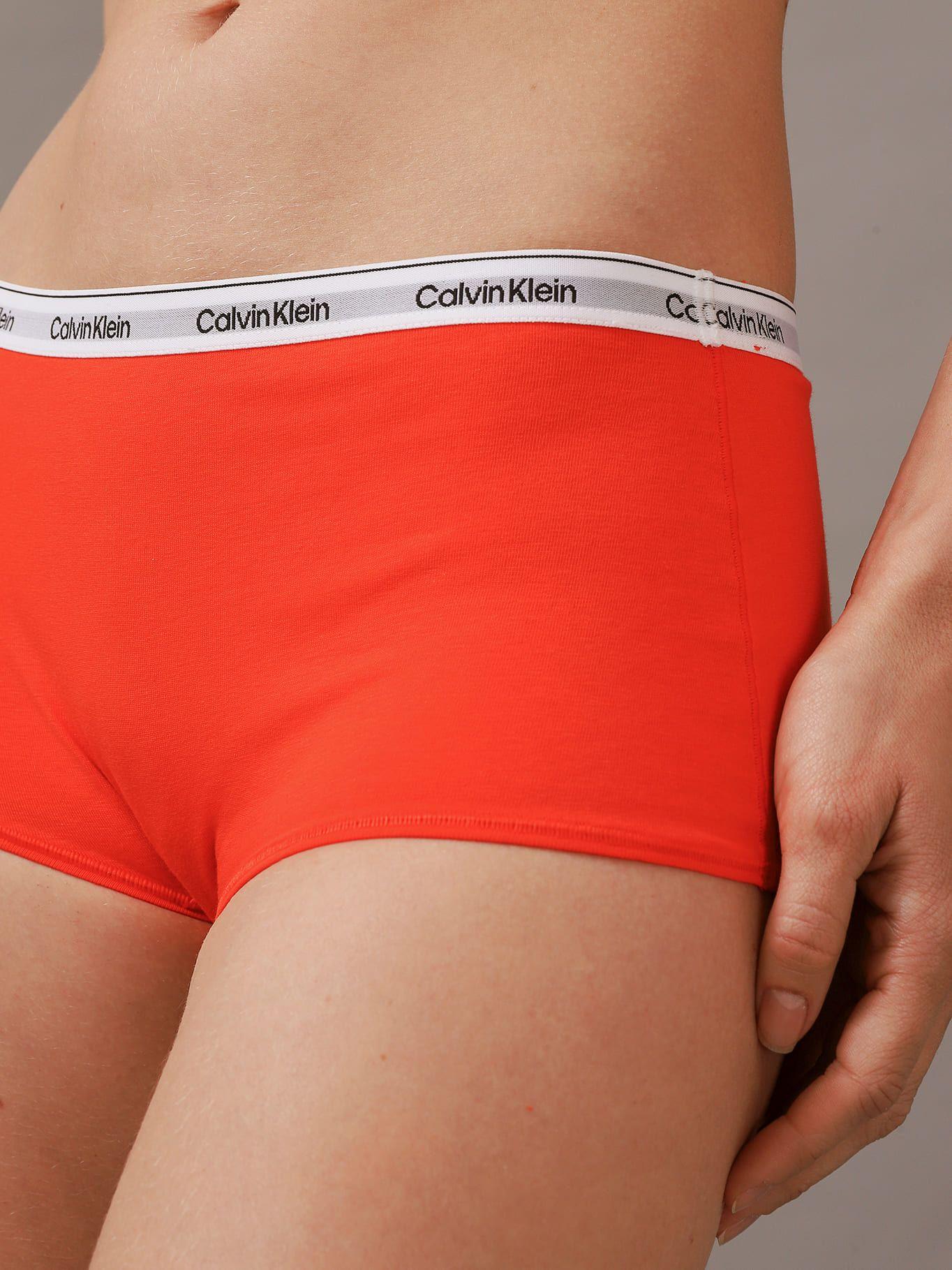 Calzón Hipster Modern Logo Naranja Calvin Klein-3
