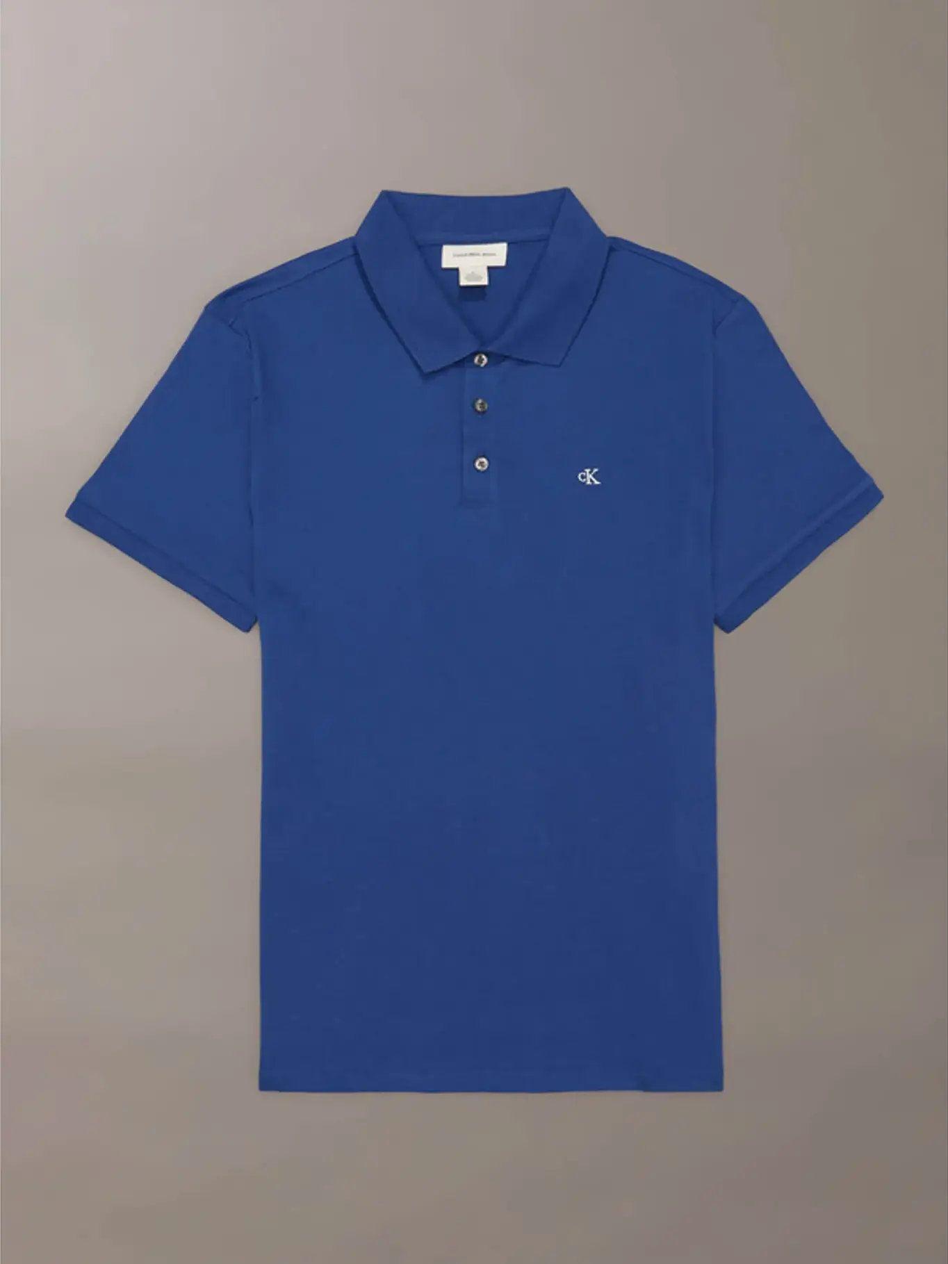 Polo Clásico de Monograma Bordado Azul Calvin Klein-4