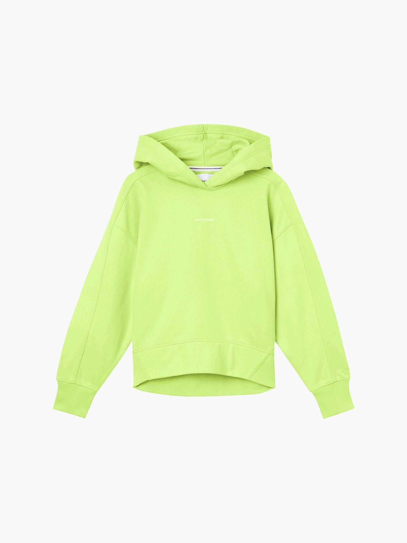 Hoodie Oversized Micro Branding Verde Calvin Klein-4