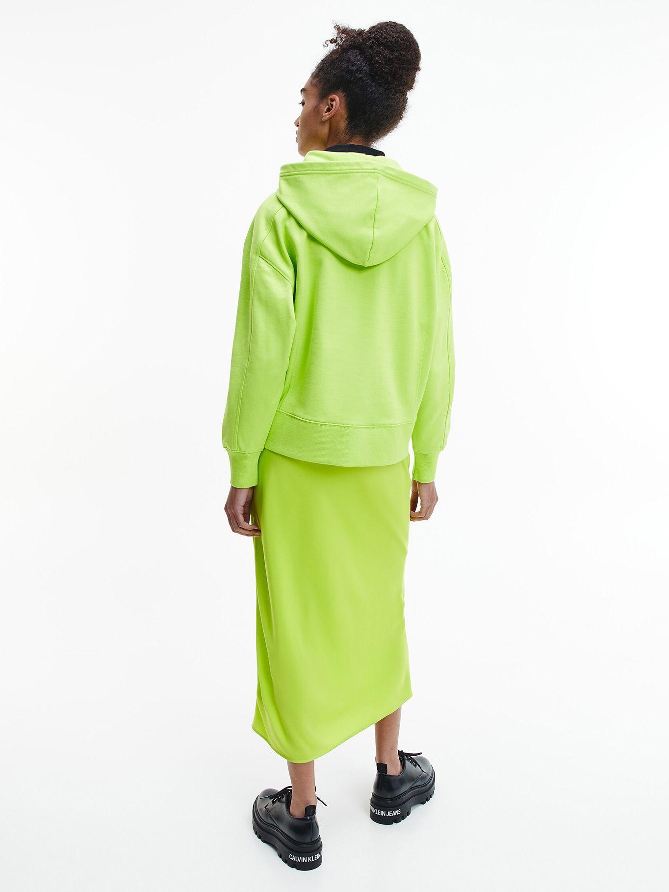 Hoodie Oversized Micro Branding Verde Calvin Klein-2