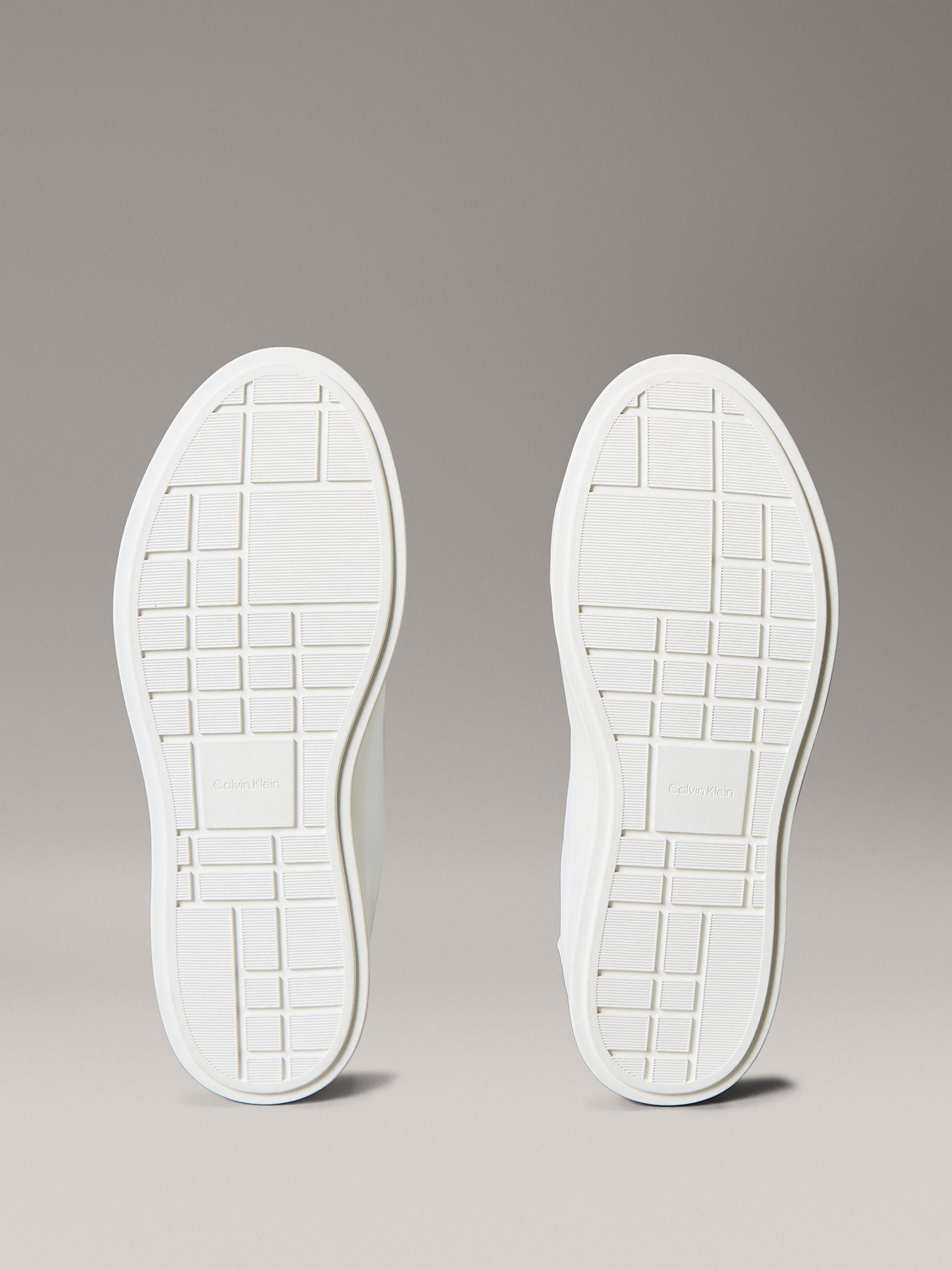 Zapatillas Cuero con Logo Blanco Calvin Klein-3