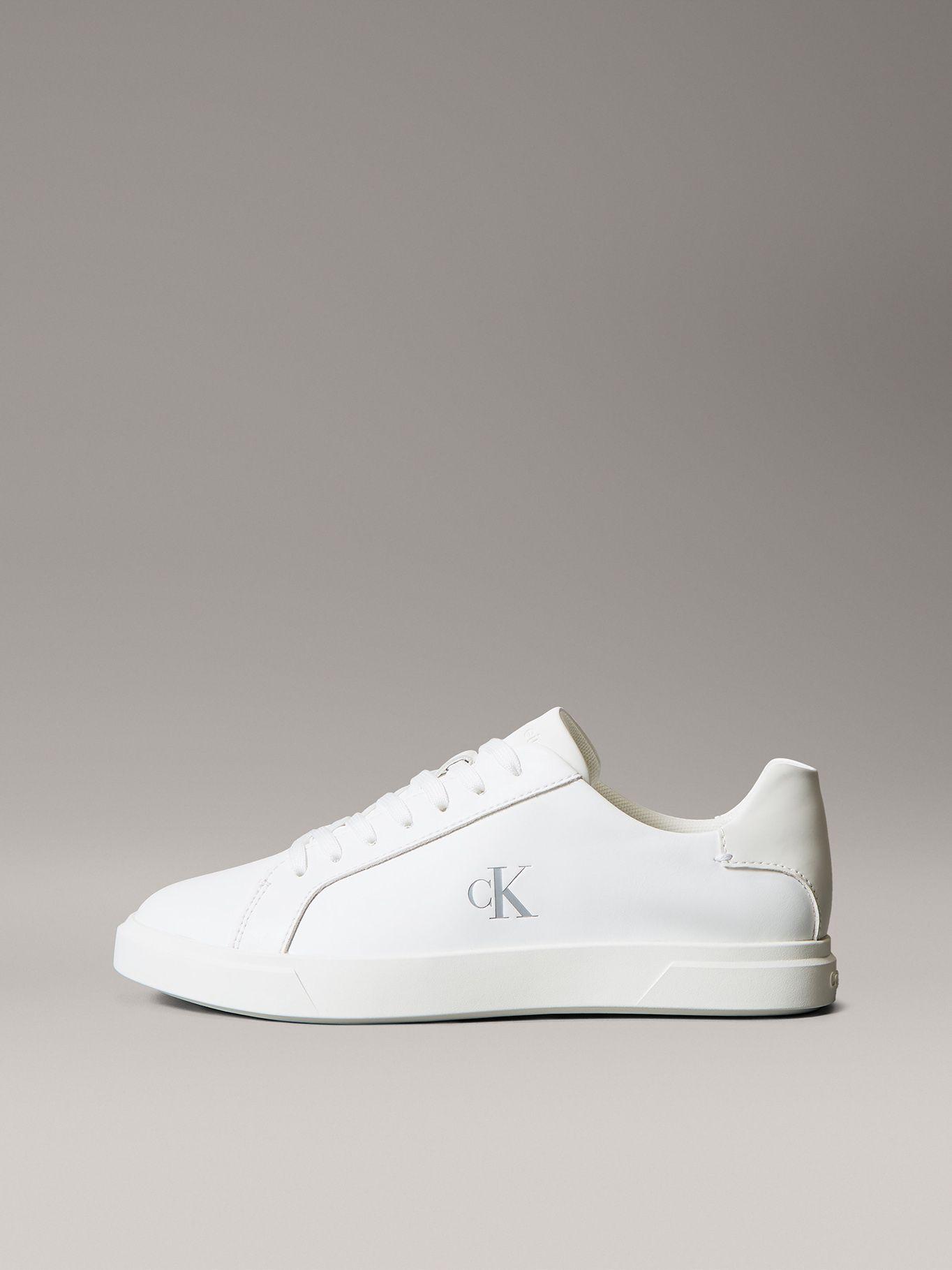 Zapatillas Cuero con Logo Blanco Calvin Klein-5