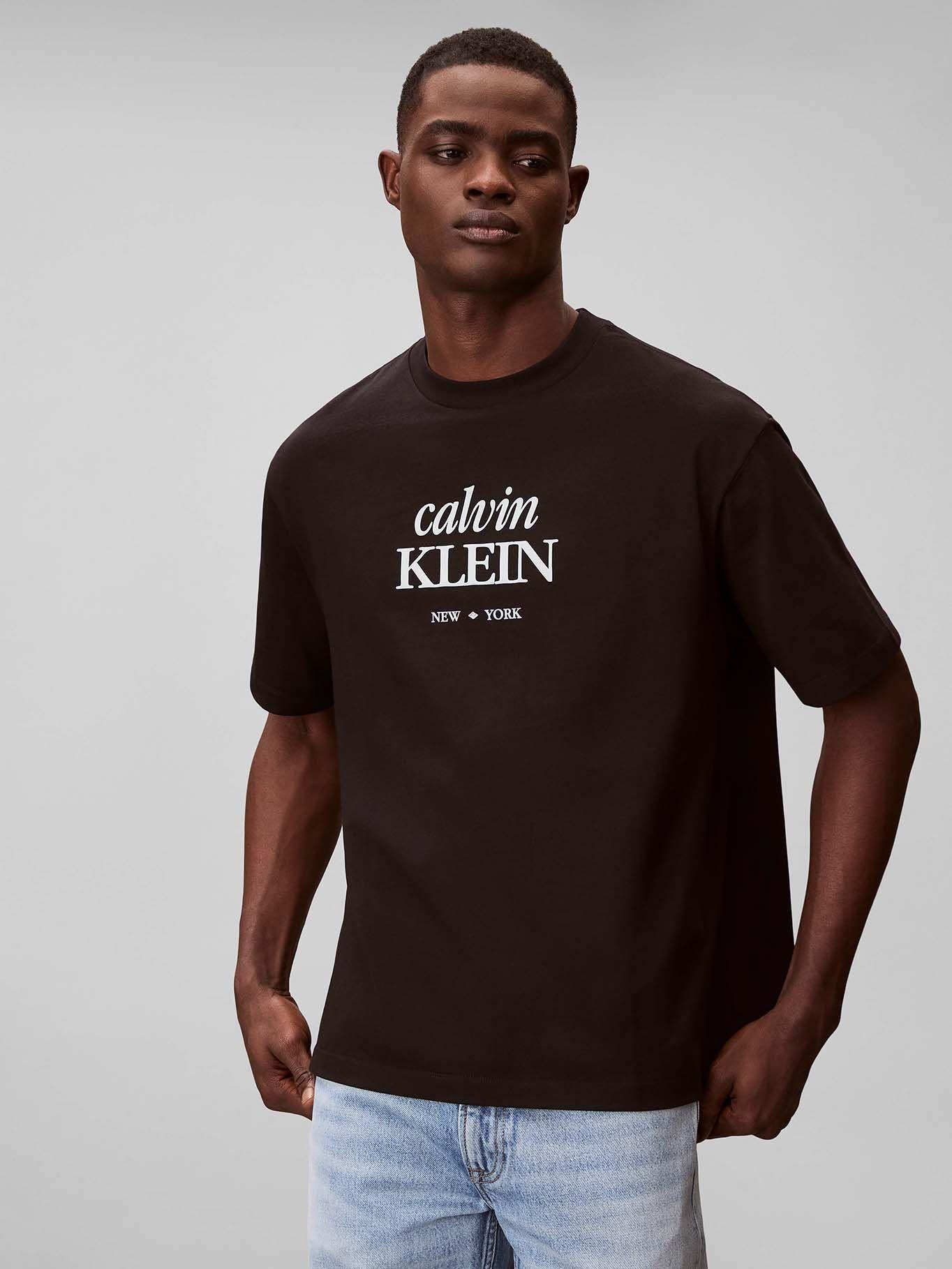 Polera con Logo Estampado Negro Calvin Klein-0
