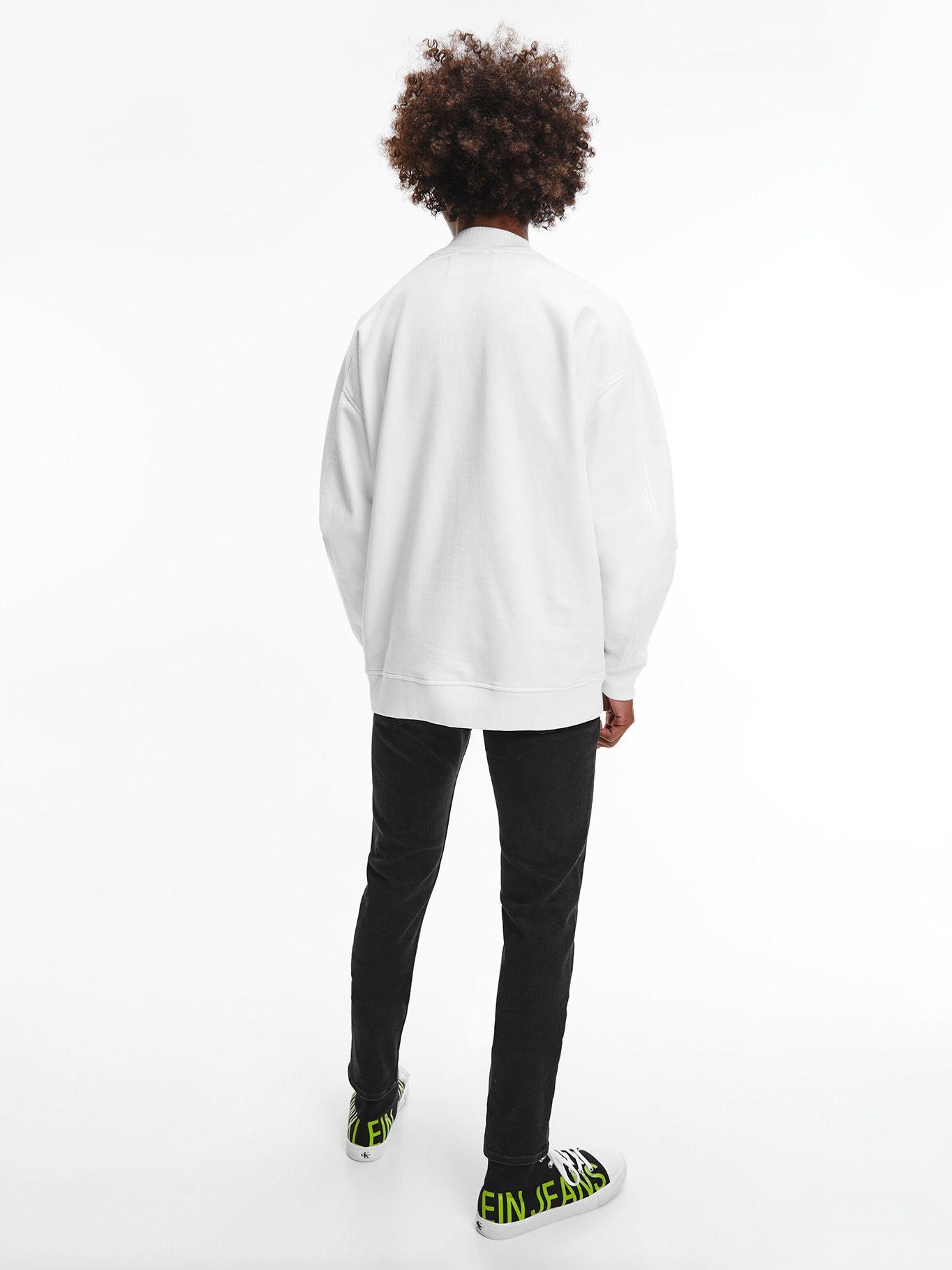 Polerón Micro Branding Blanco Calvin Klein-2