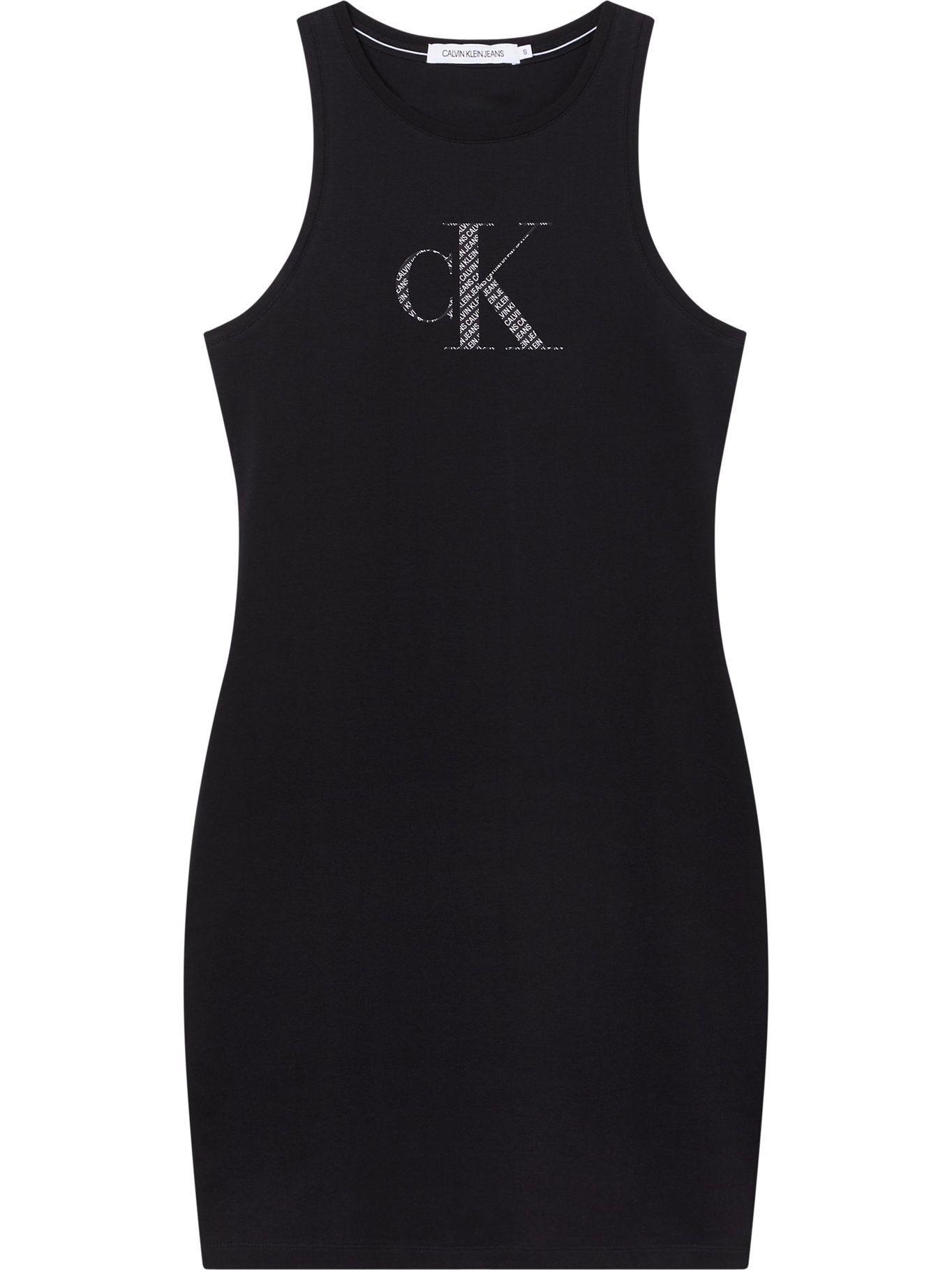 Vestido Satin Bonded Negro Calvin Klein-0
