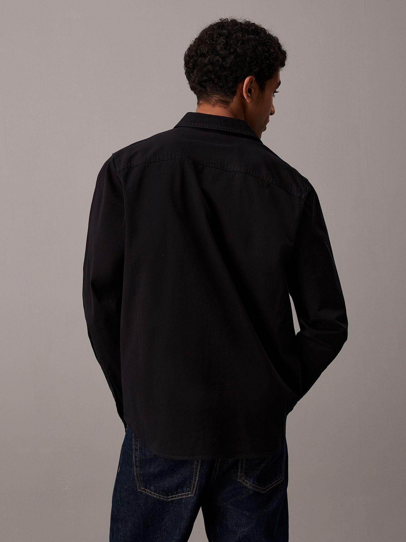 Camisa con etiqueta tejida Negro Calvin Klein-2