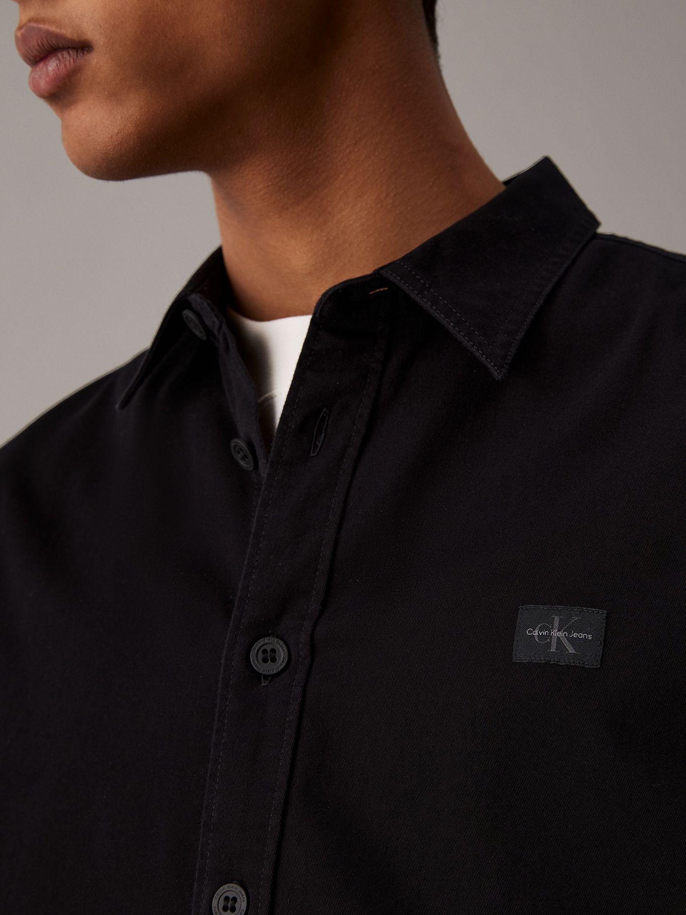 Camisa con etiqueta tejida Negro Calvin Klein-3