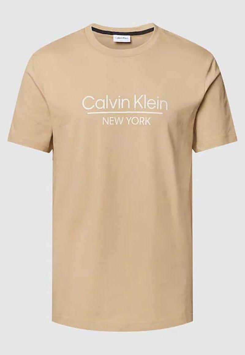 Camiseta con logo Beige Calvin Klein K10K110793-PF2-4