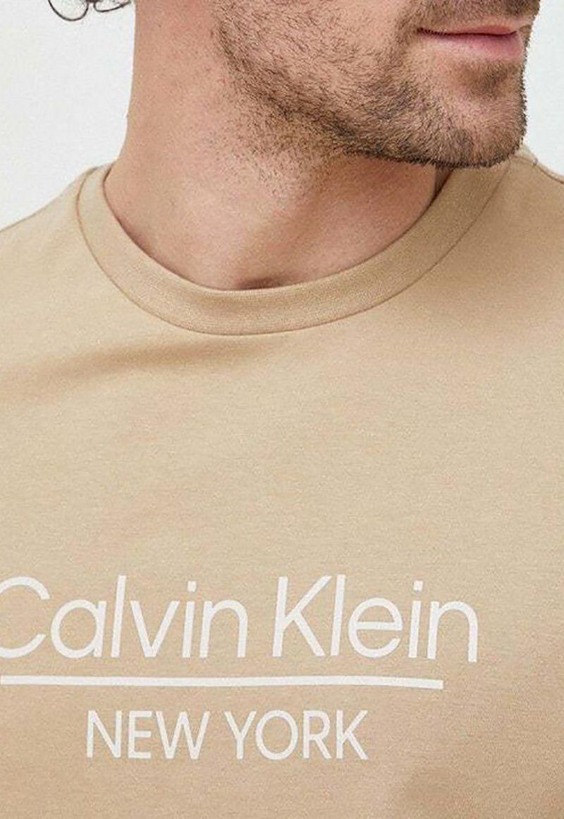 Camiseta con logo Beige Calvin Klein K10K110793-PF2-2