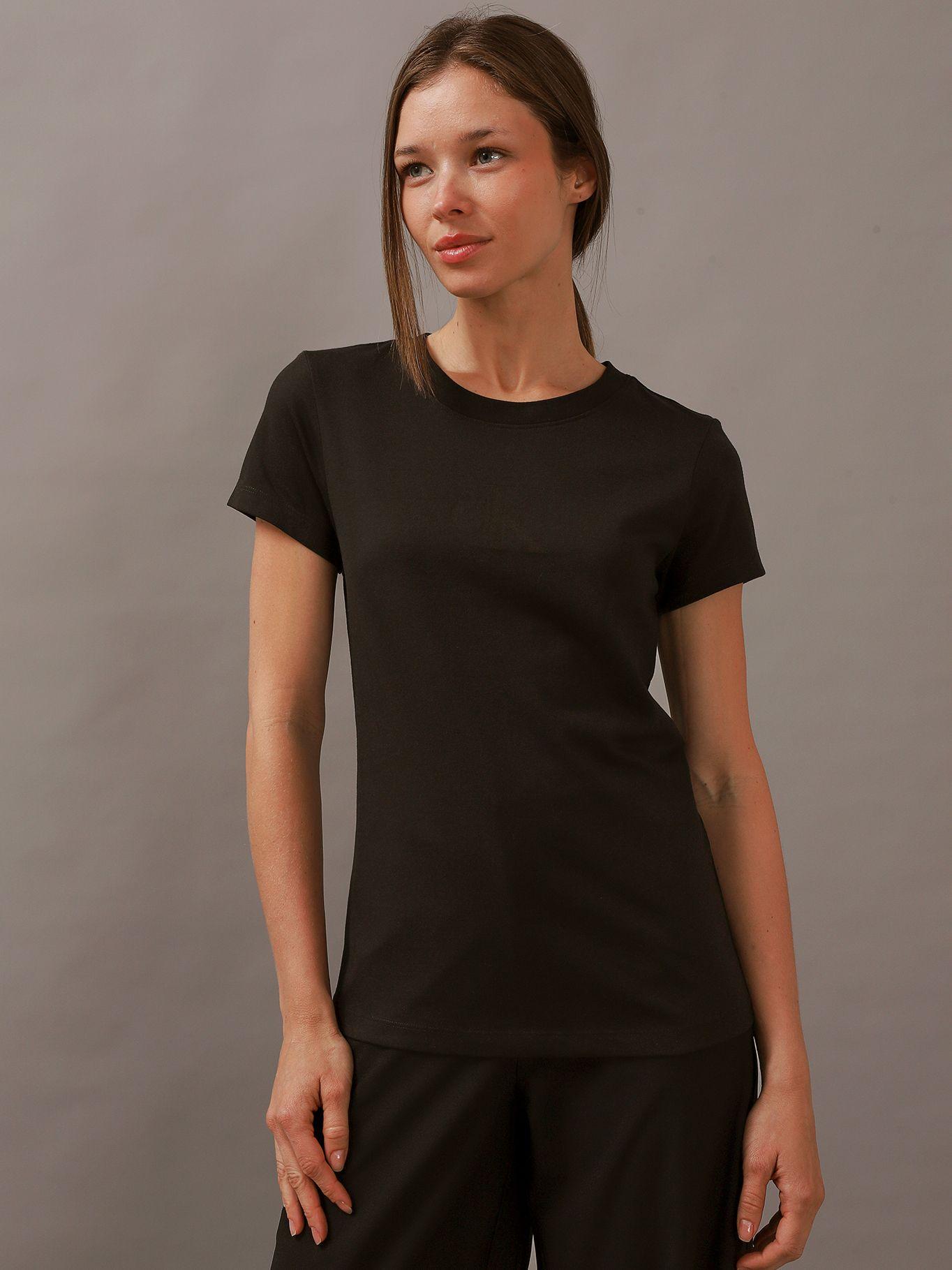 Polera Burn Out Ck Slim Negro Calvin Klein-0