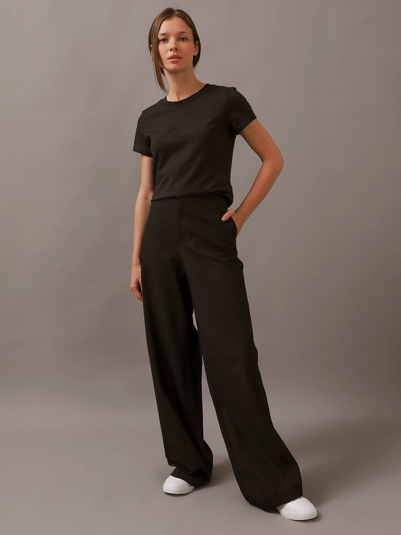 Polera Burn Out Ck Slim Negro Calvin Klein-1