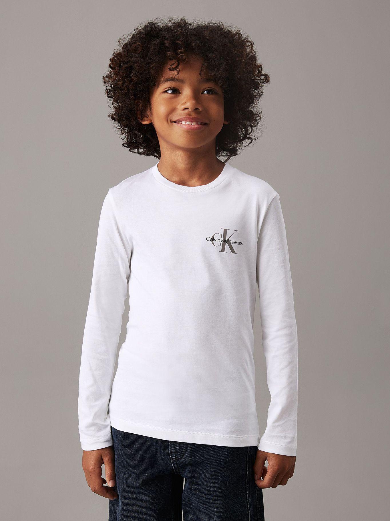 Polera Niño Chest Monologo Blanco Calvin Klein-0