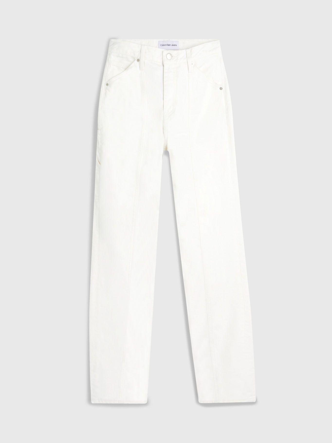 Jeans High Rise Straight Carpenter Blanco Calvin Klein-4
