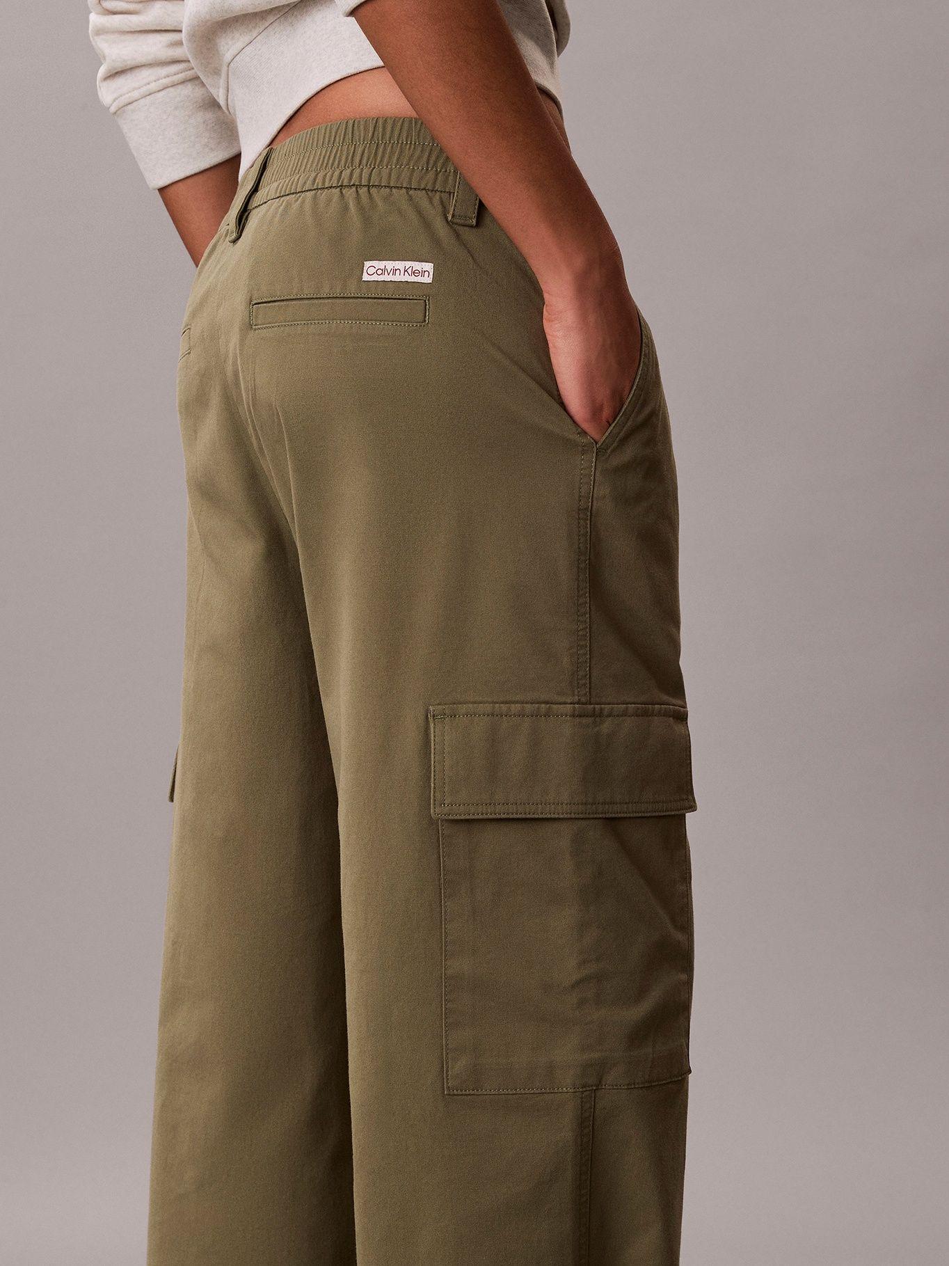 Pantalón Cargo con Cintura Elástica Verde Calvin Klein-4