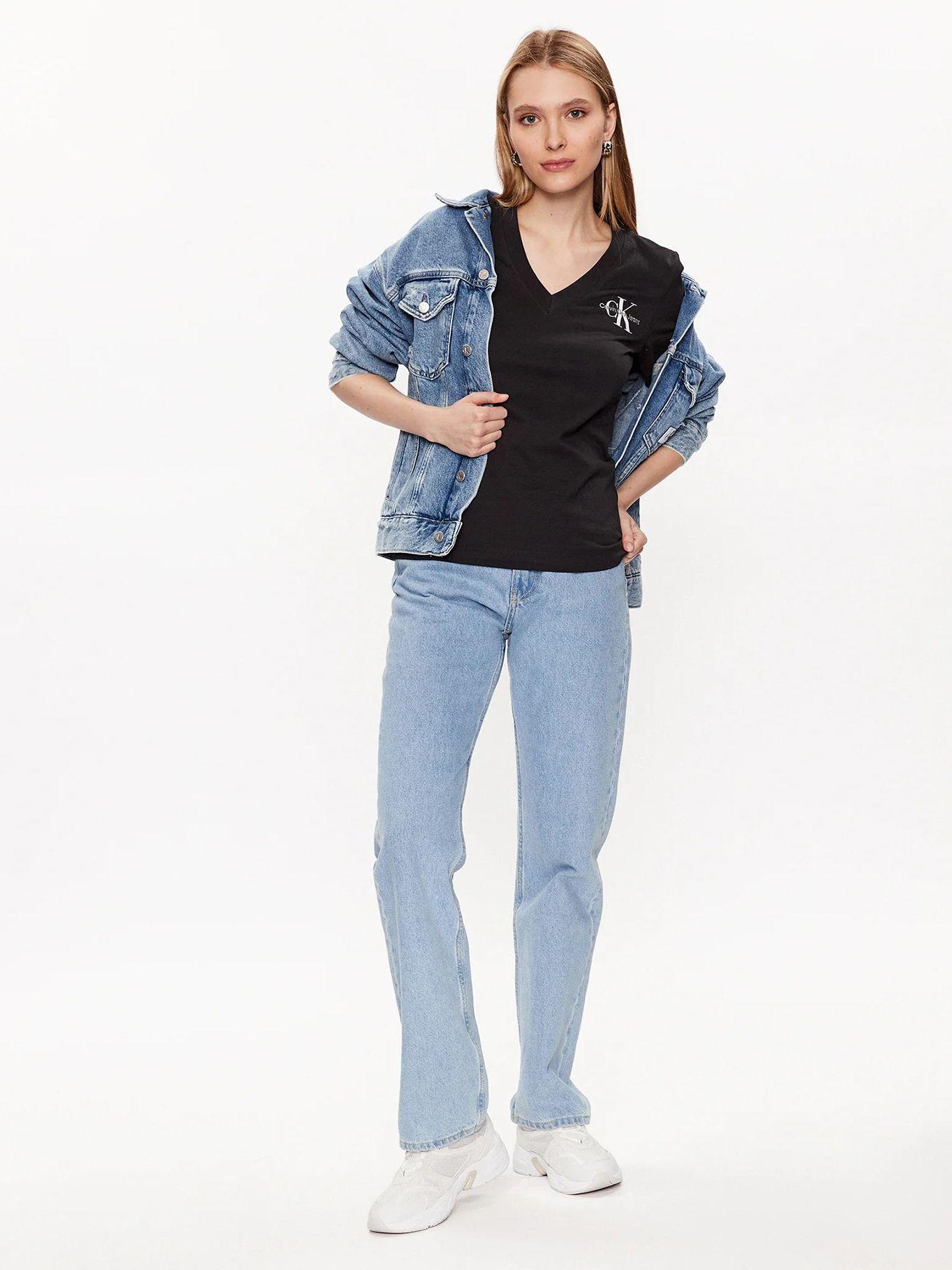 Polera Monologo Slim V-Neck Negro-1