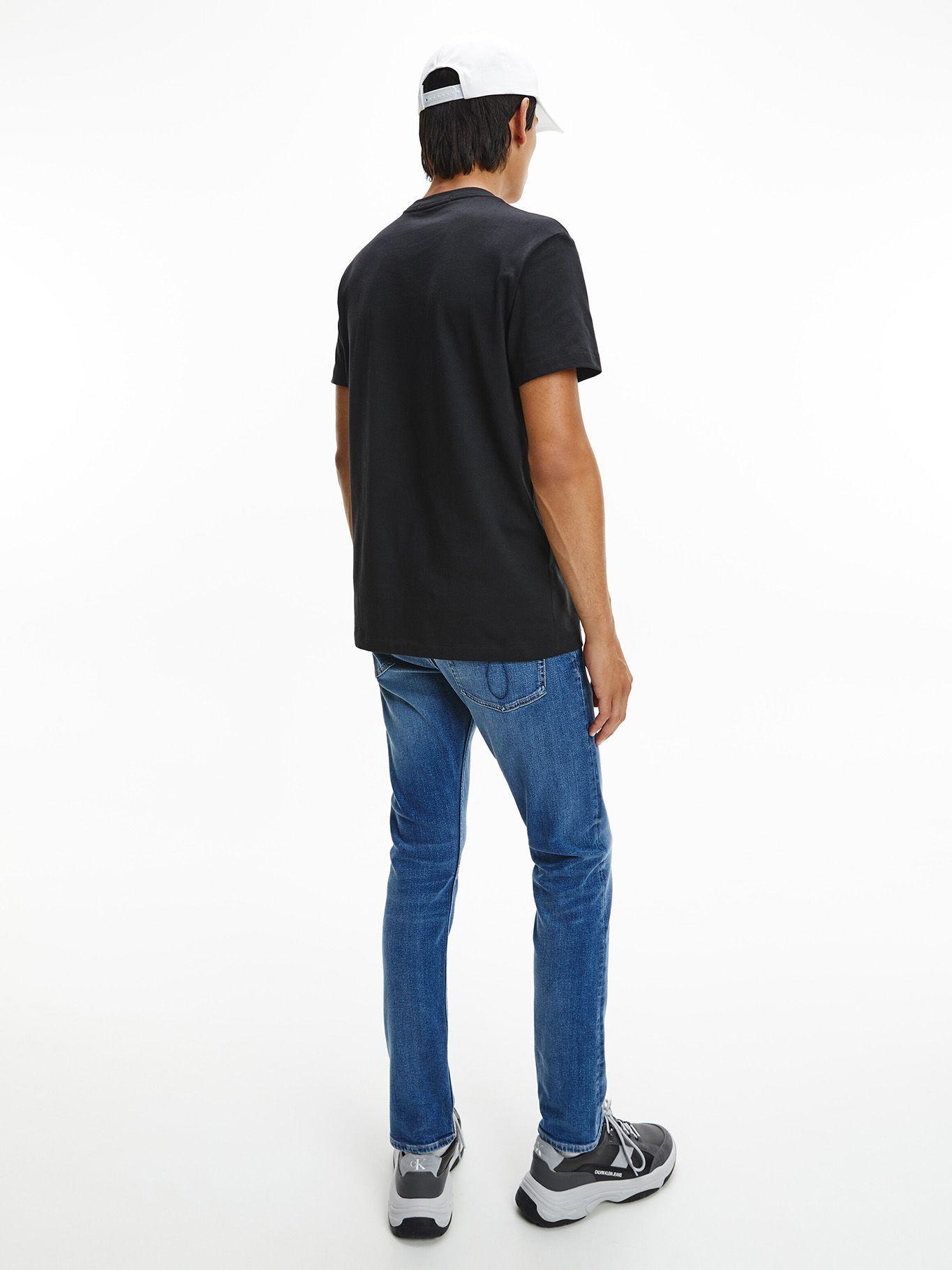 Polera Monogram Flock Tape Negro Calvin Klein-2