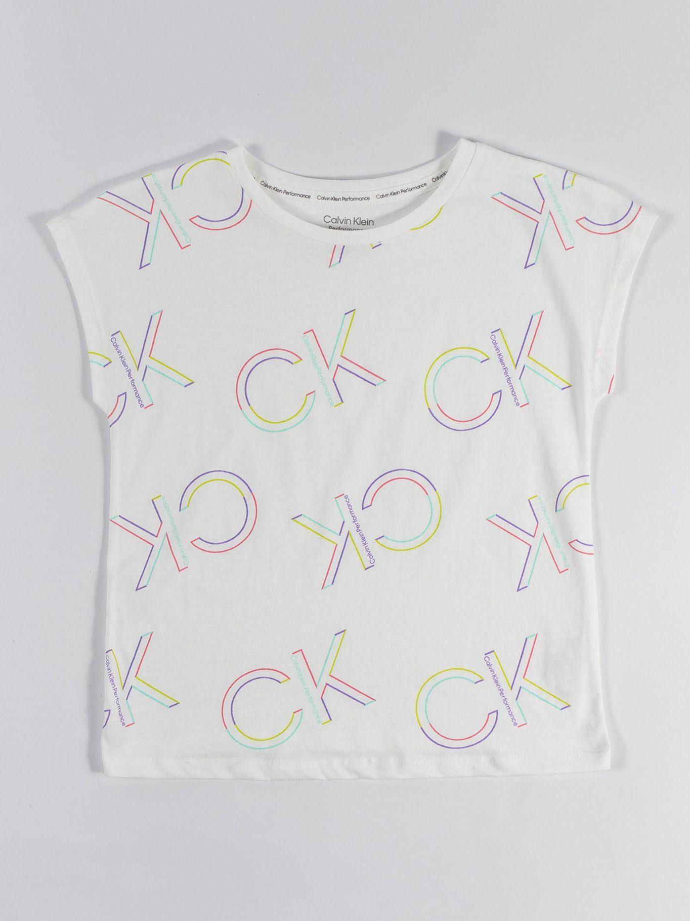 Polera Rainbow Ck Print Blanco Calvin Klein-0