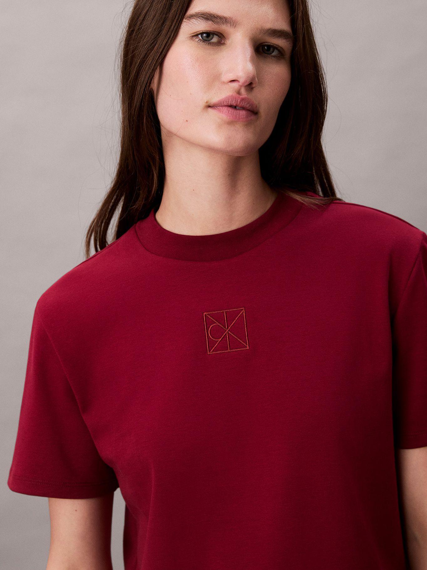 Polera Interlock Con Emblema CK Rojo Calvin Klein-4