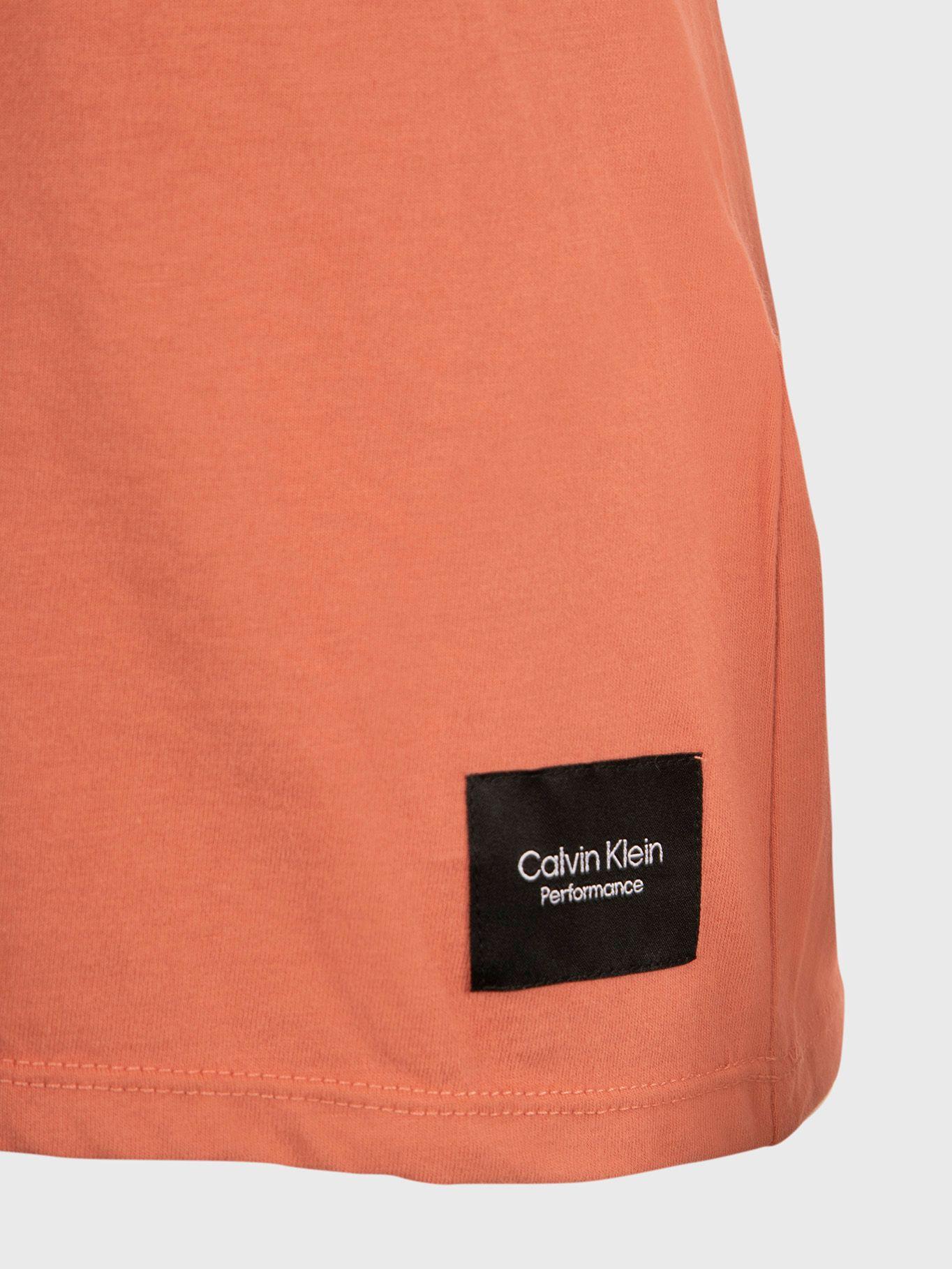 Polera Woven Logo Coral Calvin Klein-3