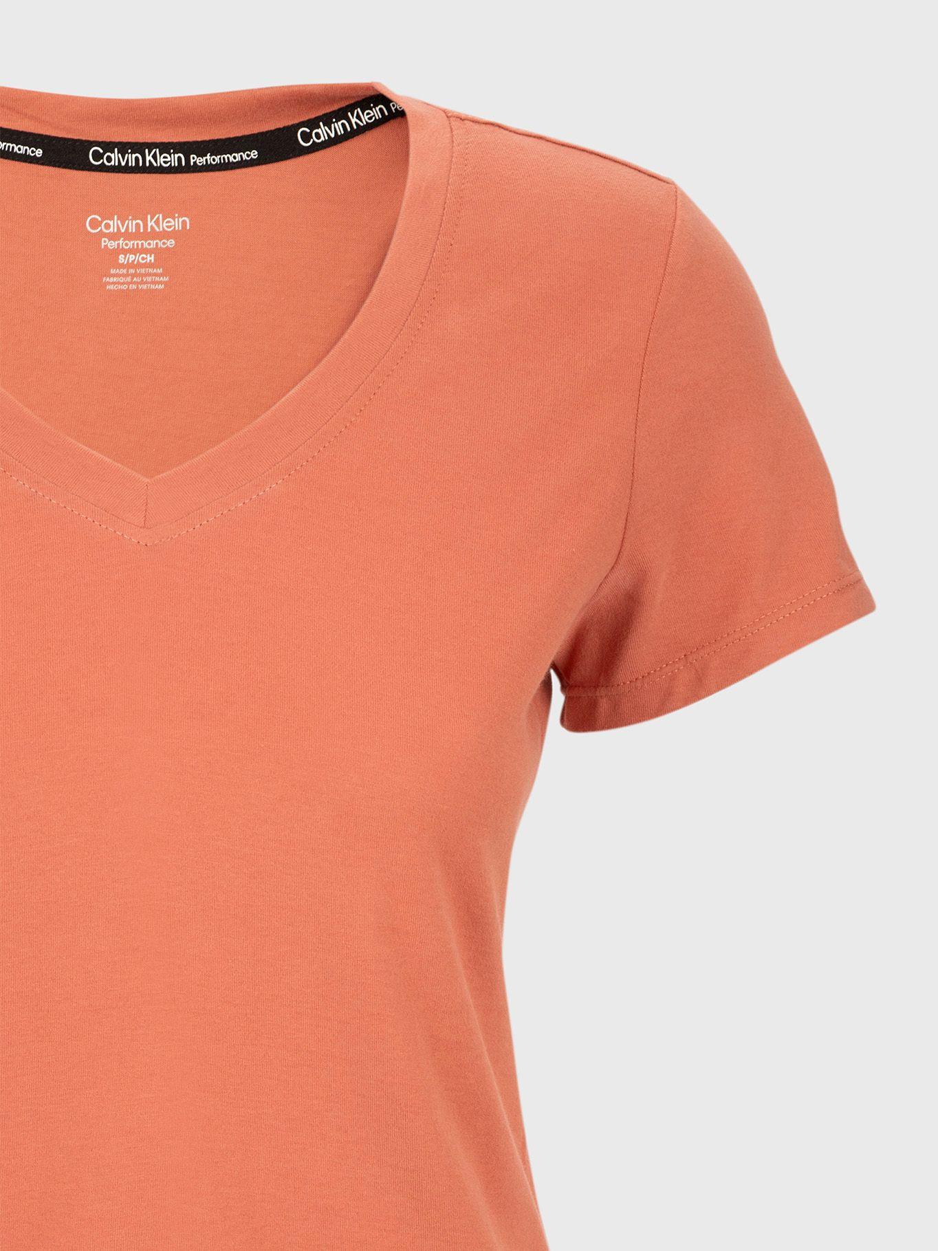 Polera Woven Logo Coral Calvin Klein-2