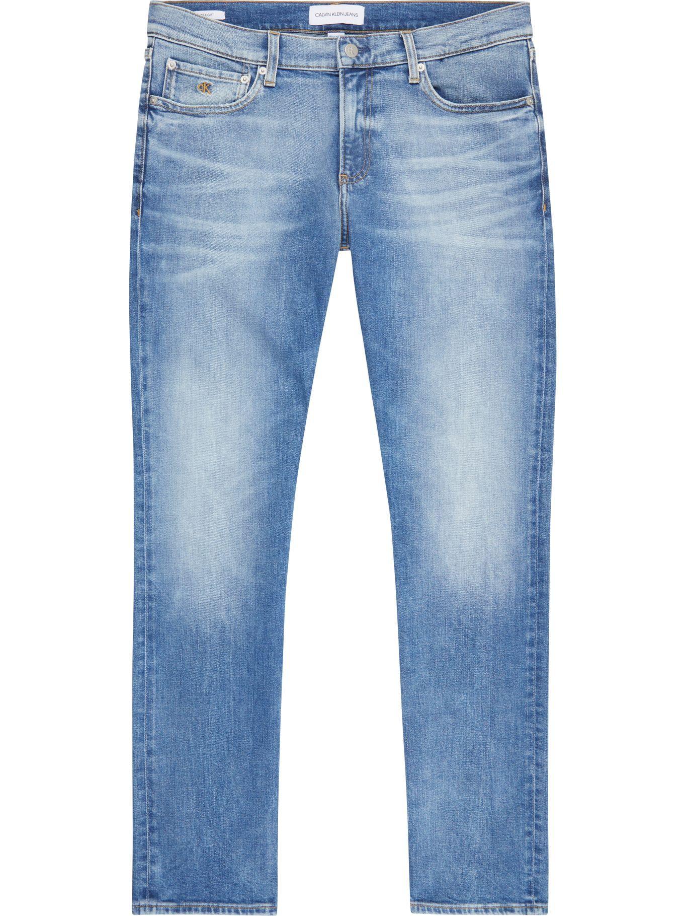 Jeans Straight Azul 1A4 Calvin Klein-4