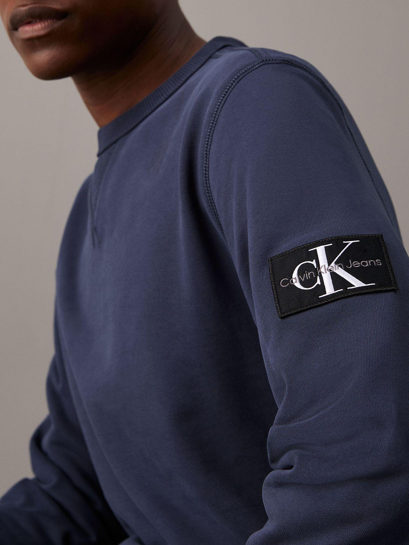 Polerón Badge Crew PK Neck Azul Calvin Klein-3