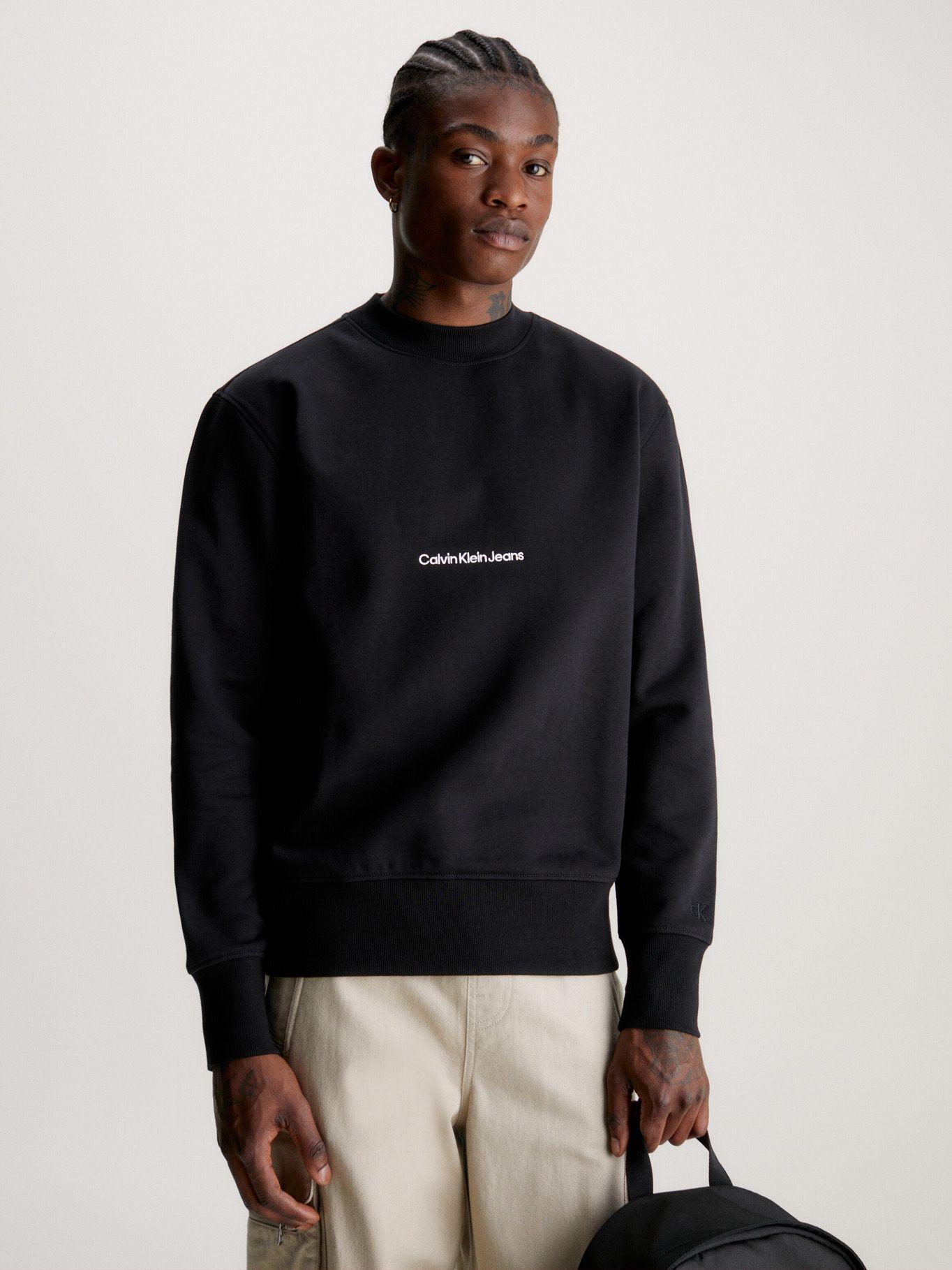 Polerón Institutional Crew Neck Negro Calvin Klein-0
