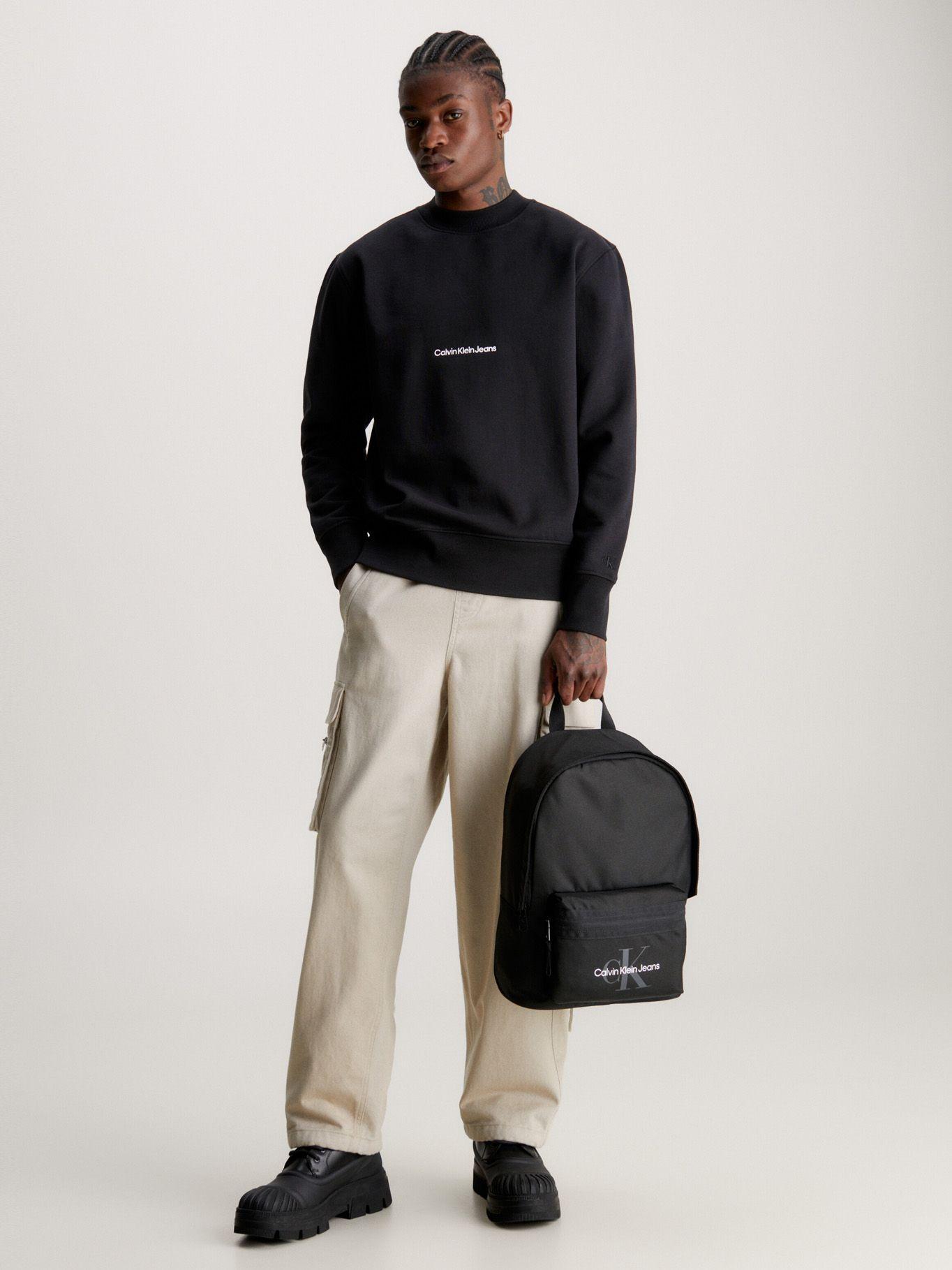Polerón Institutional Crew Neck Negro Calvin Klein-1