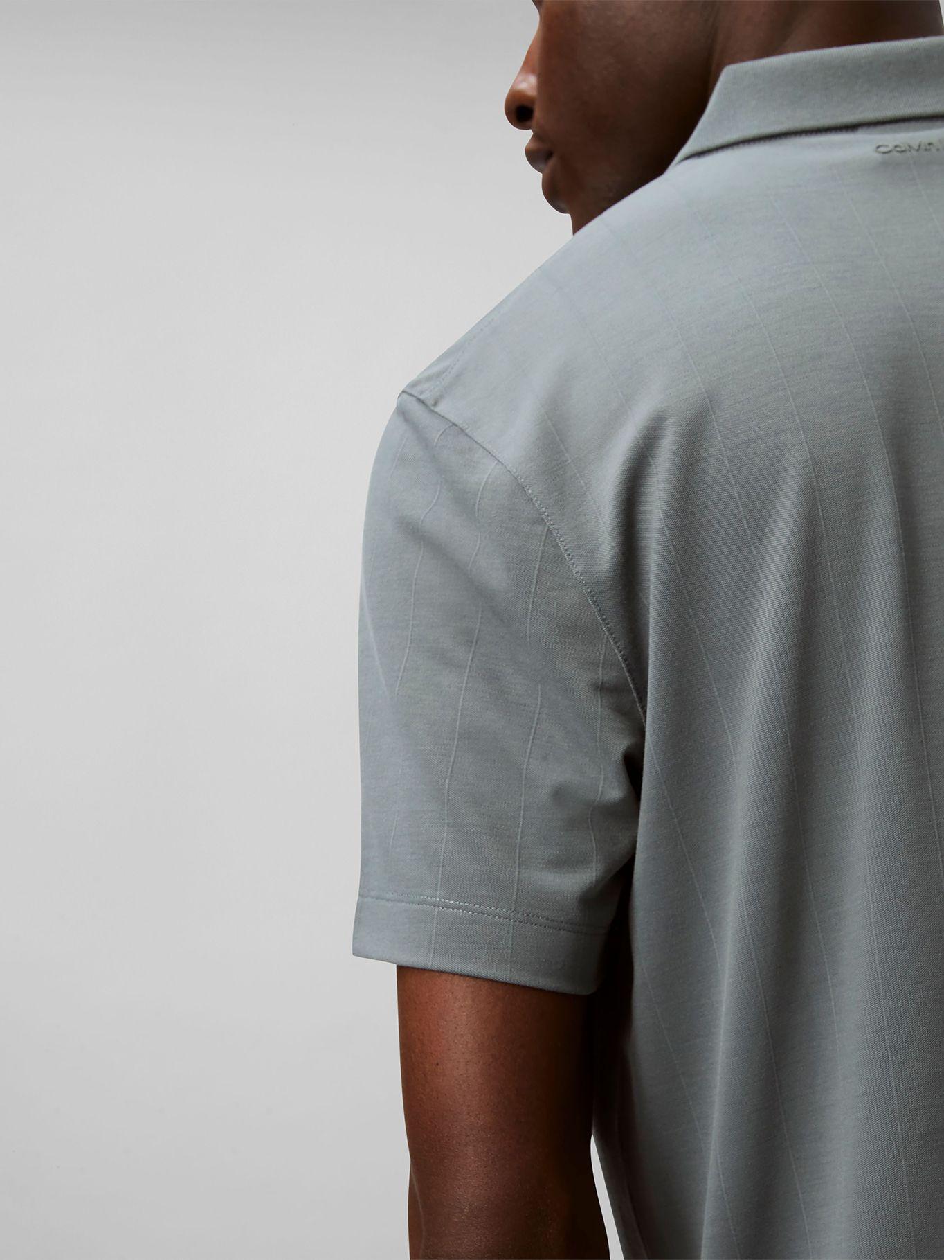 Polo Elástico con Rayas Gris Calvin Klein-4