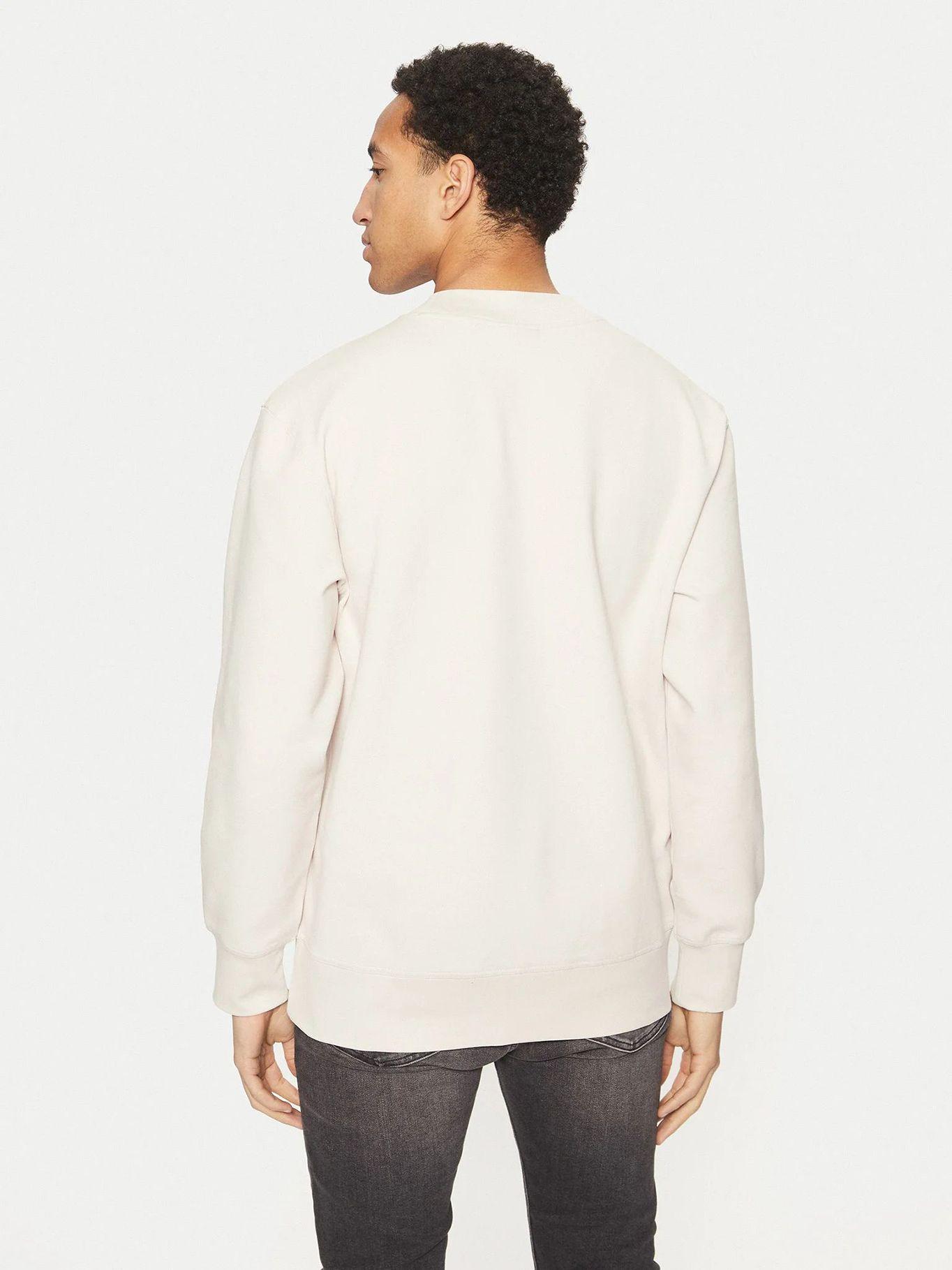 Polerón cuello tejido interlock Beige Calvin Klein-2